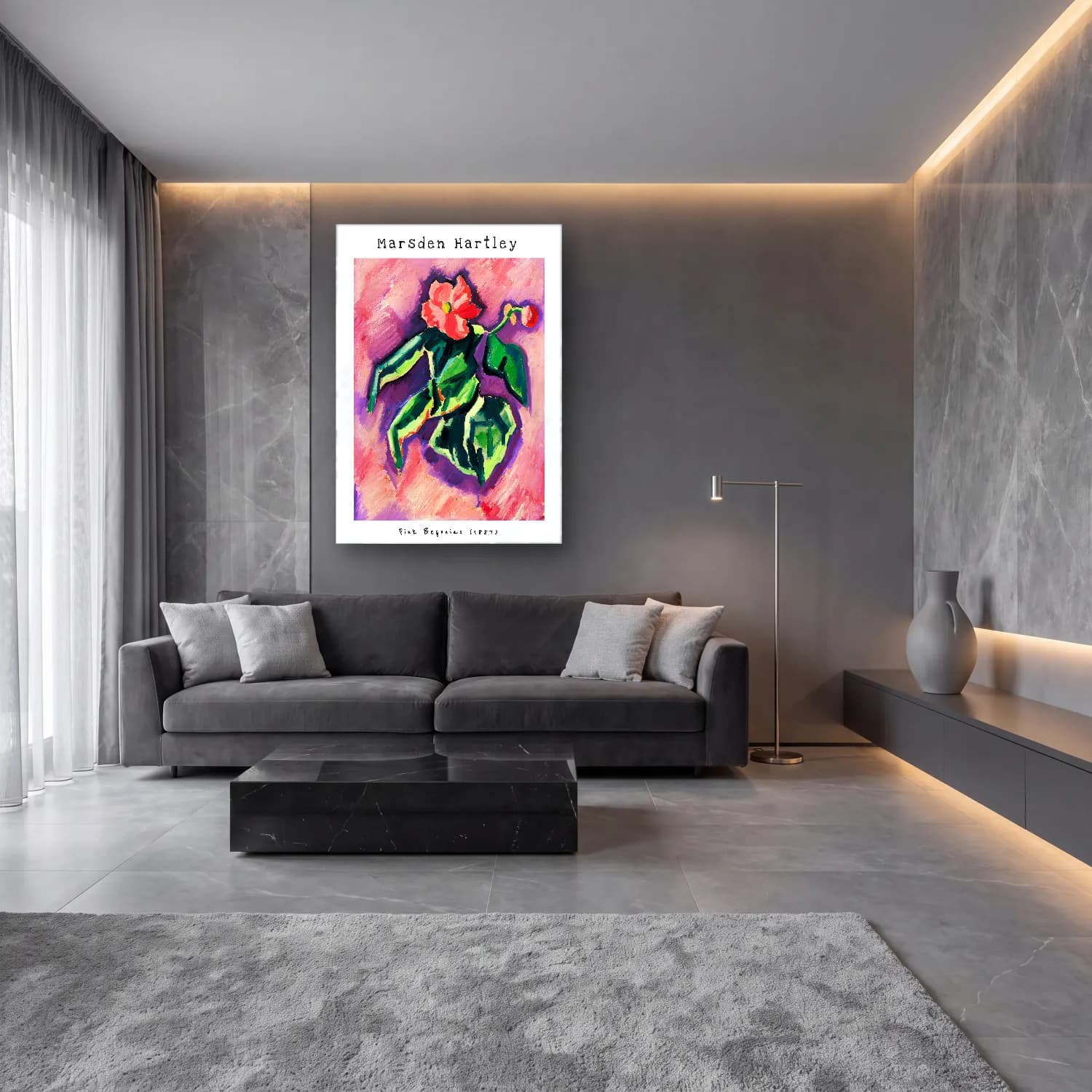 Empresyonist Pembe Şakayıklar – Pembe Tonlar cam tablo — lüks salon duvarında