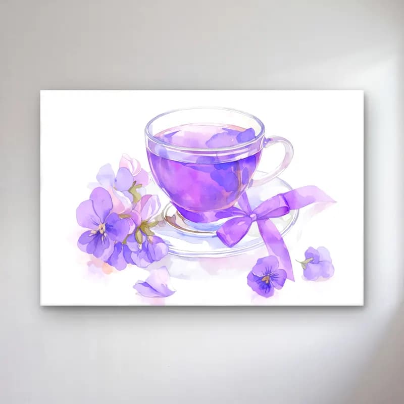 Suluboya Çay Fincanı cam tablo — Suluboya Çay Fincanı — suluboya çay fincanı