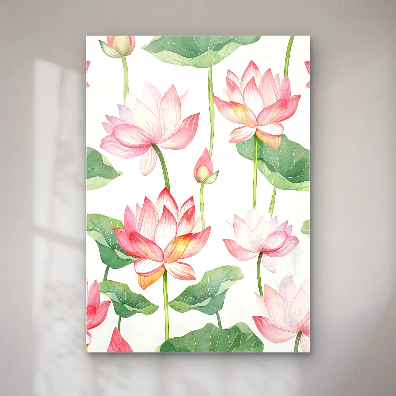Botanik İllüstrasyon Lotus Çiçekleri – Pembe Tonlar cam tablo — Botanik İllüstrasyon Lotus Çiçekleri – Pembe Tonlar — botanik i̇llüstrasyon lotus çiçekleri