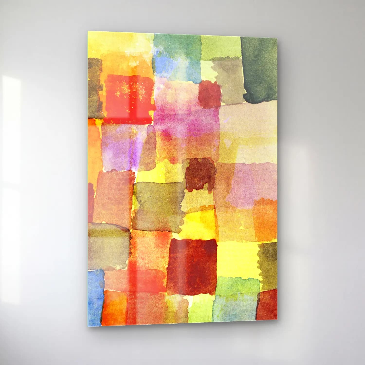 Paul Klee – Untitled – Bej Tonlar cam tablo — sol açıdan görünüm