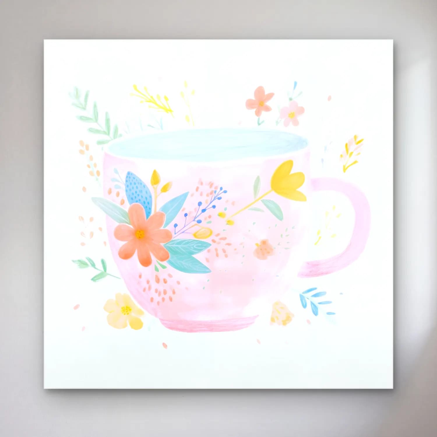 Pastel Çay Fincanı No. 4 cam tablo — Pastel Çay Fincanı No. 4 — pastel çay fincanı