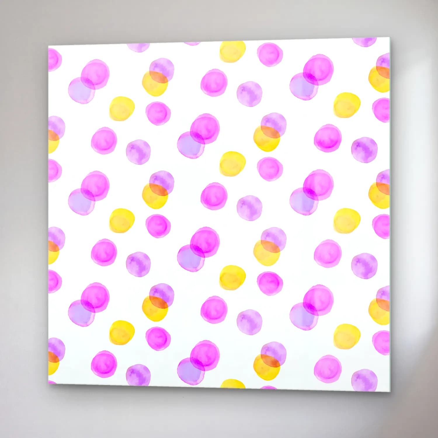 Pastel Çiçek Deseni No. 39 cam tablo — sağ açıdan görünüm