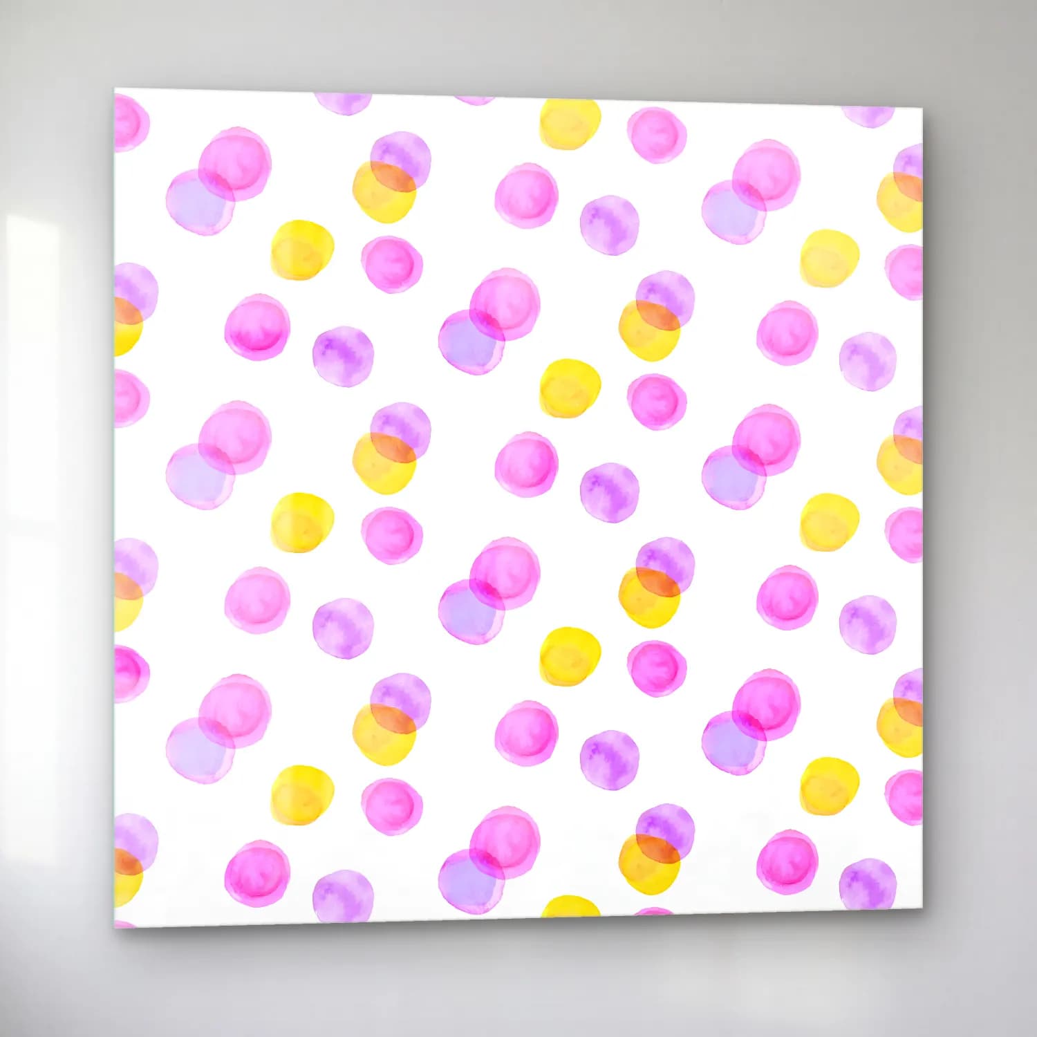 Pastel Çiçek Deseni No. 39 cam tablo — sol açıdan görünüm