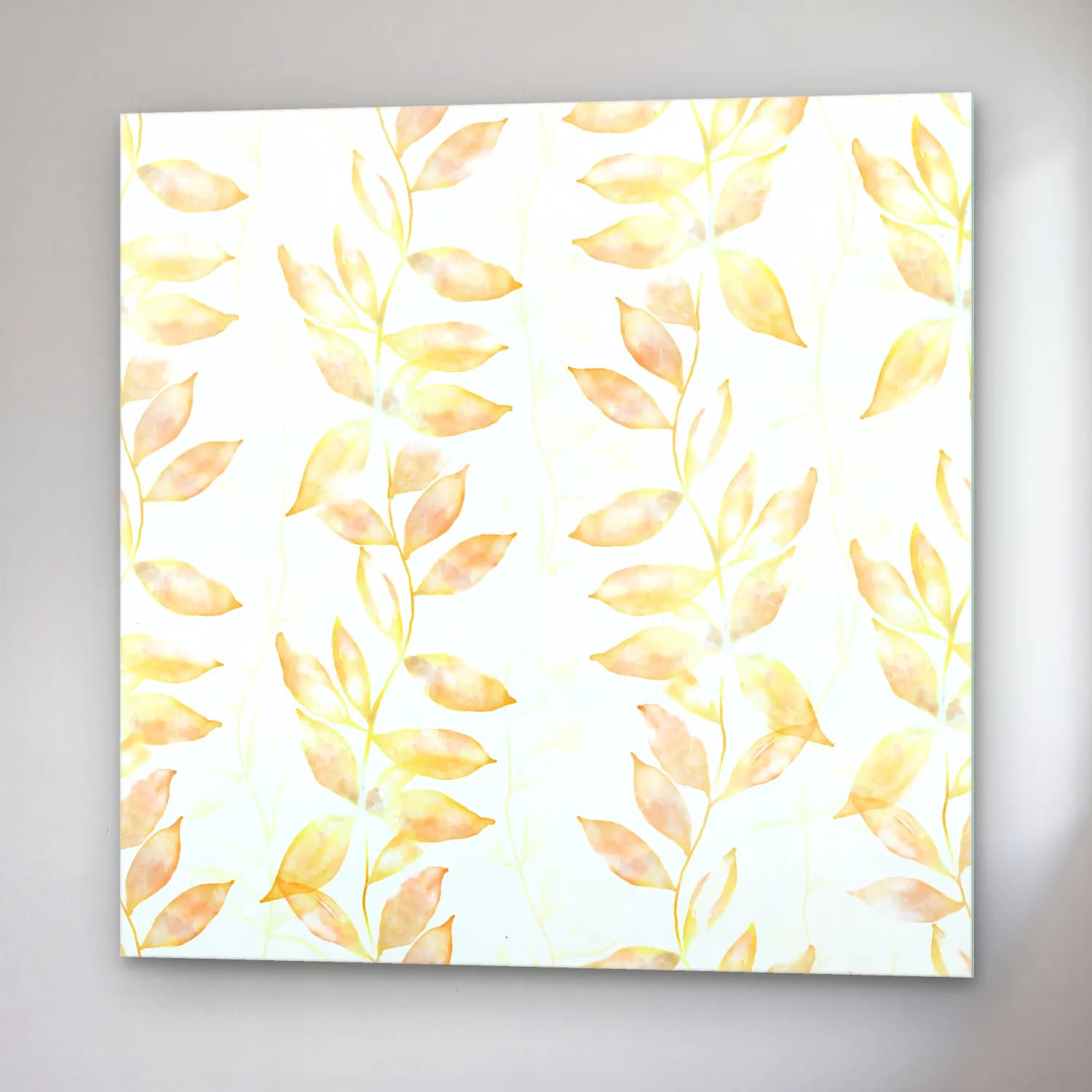 Pastel Çiçek Deseni No. 51 cam tablo — sağ açıdan görünüm