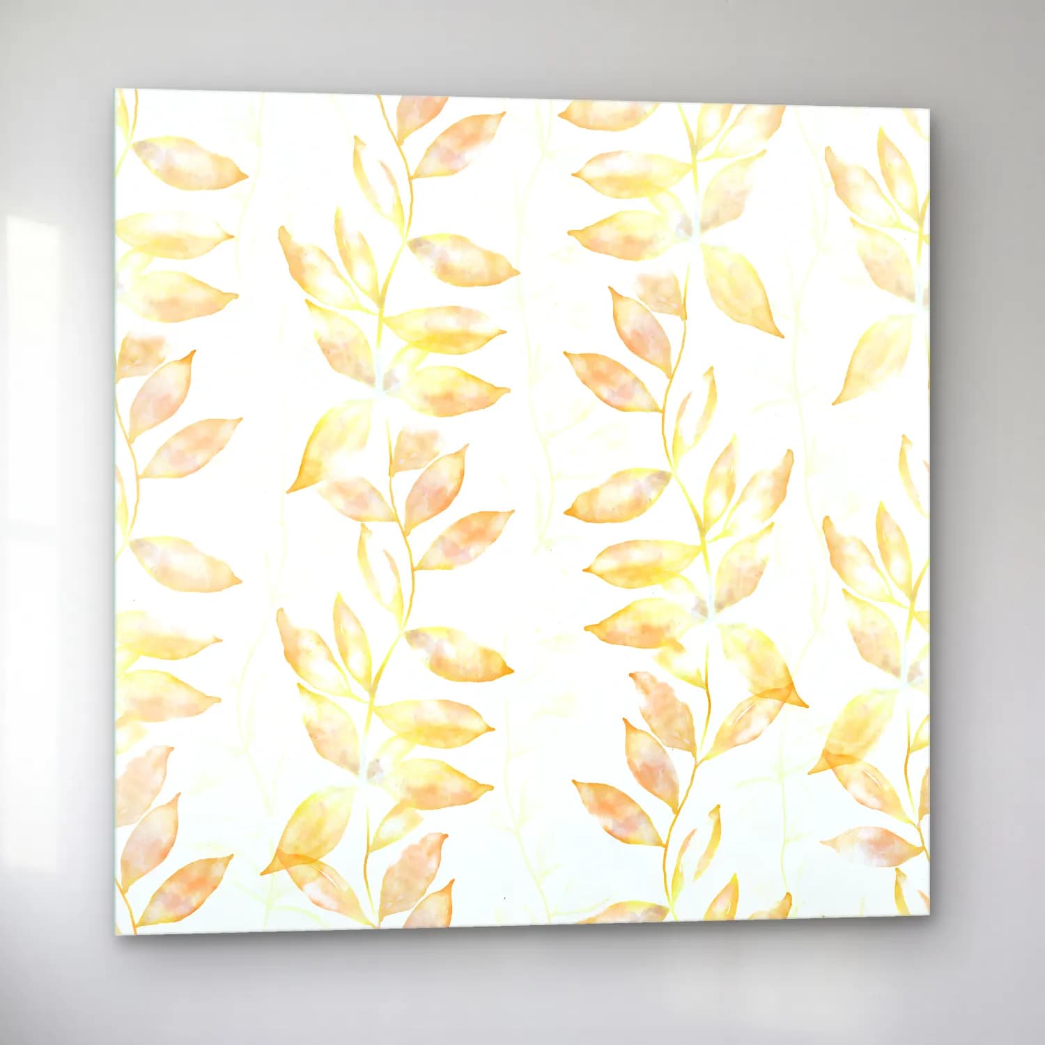 Pastel Çiçek Deseni No. 51 cam tablo — sol açıdan görünüm