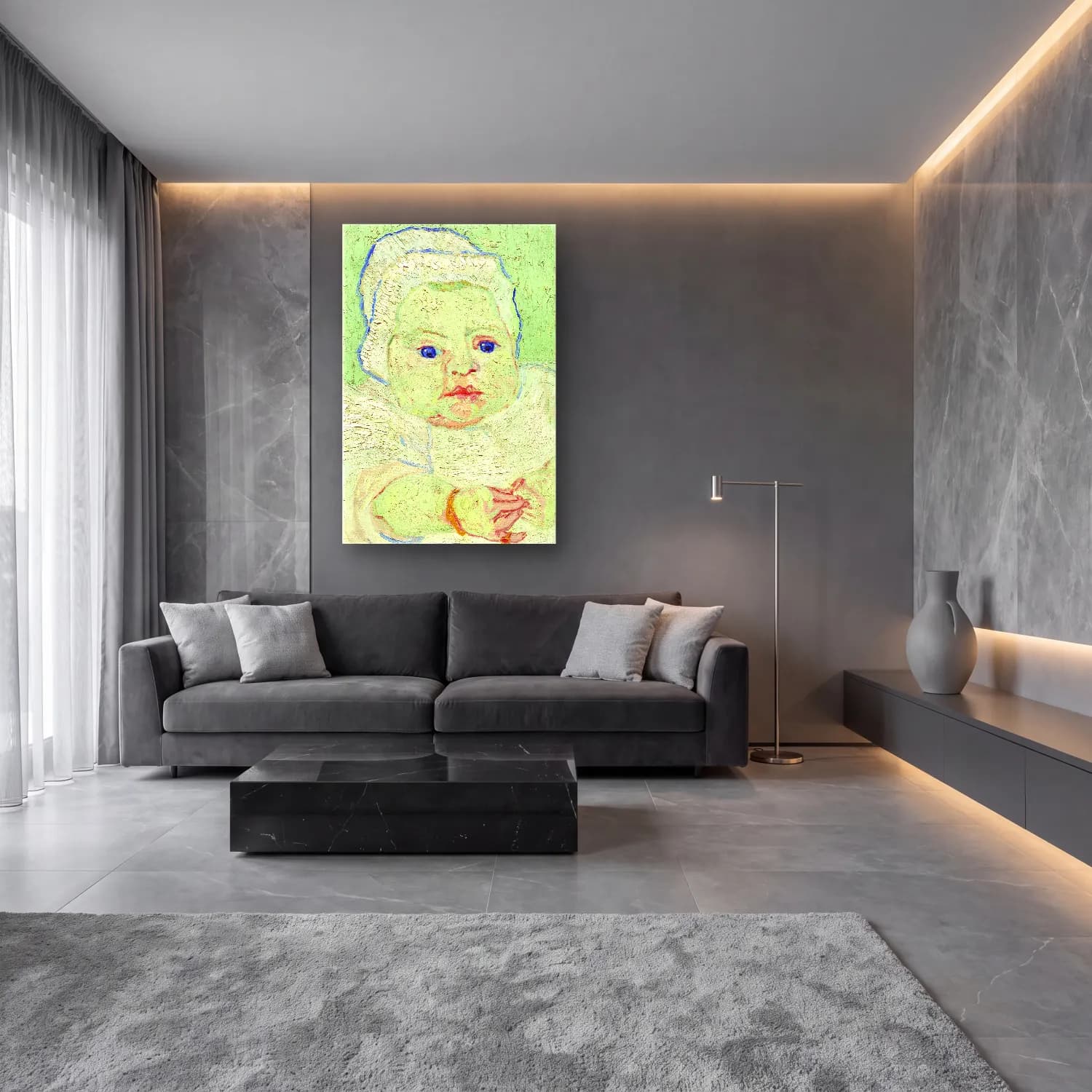 Vincent van Gogh – Roulin s Baby cam tablo — lüks salon duvarında