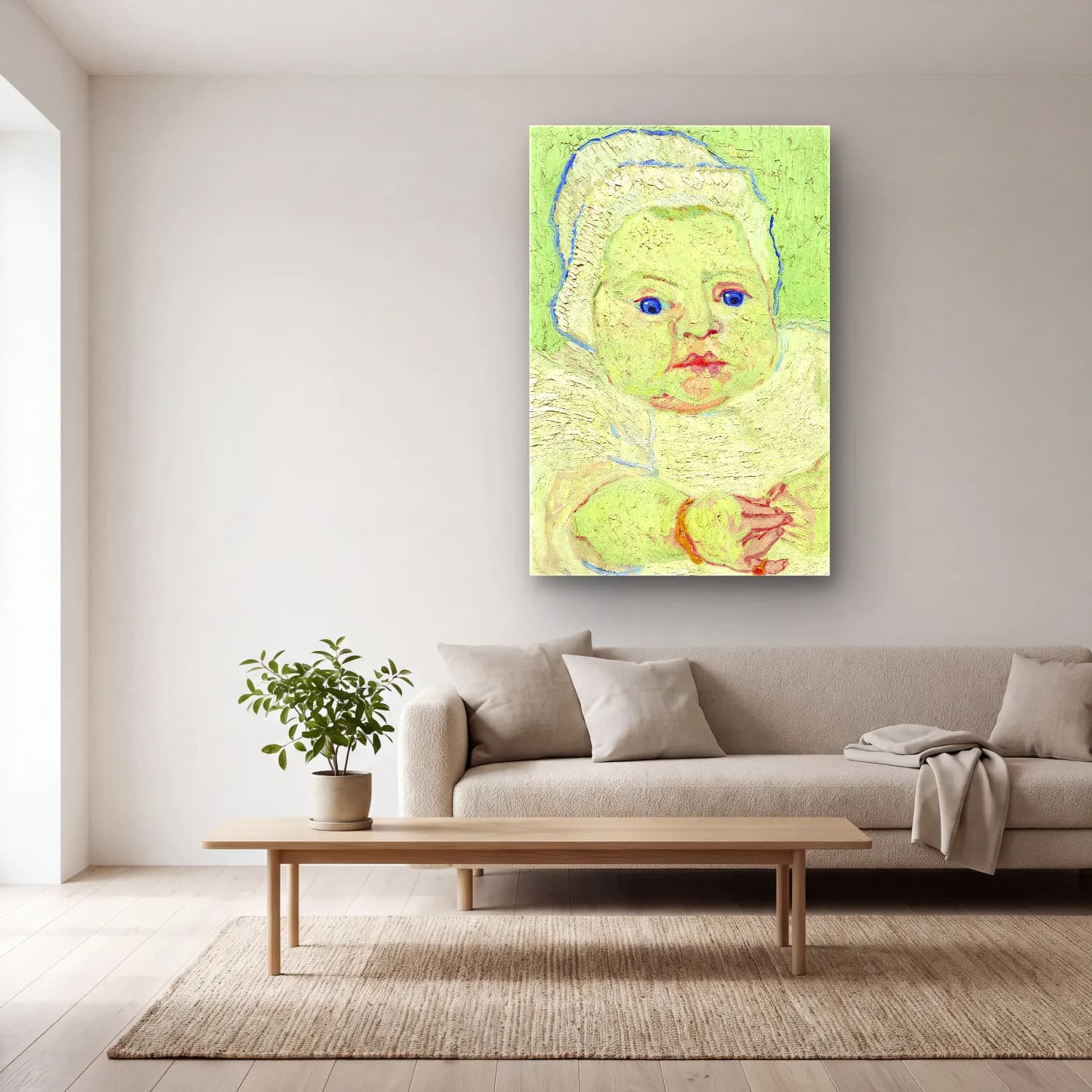 Vincent van Gogh – Roulin s Baby cam tablo — açık renk salonda