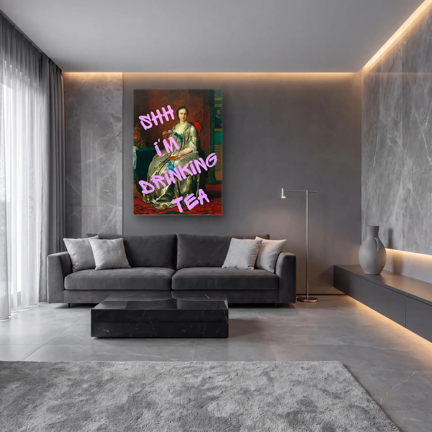 Vintage Poster Kadeh Şarap No. 2 cam tablo — lüks salon duvarında