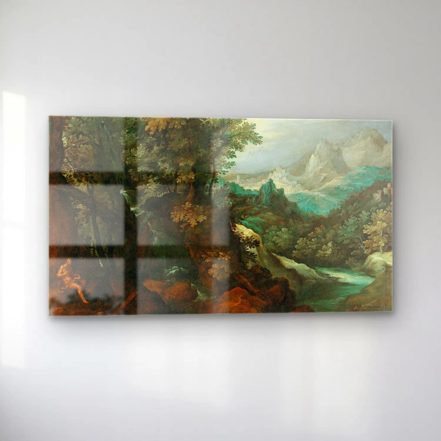 Paul Bril – A mountainous river landscape with a hermit cam tablo — sol açıdan görünüm