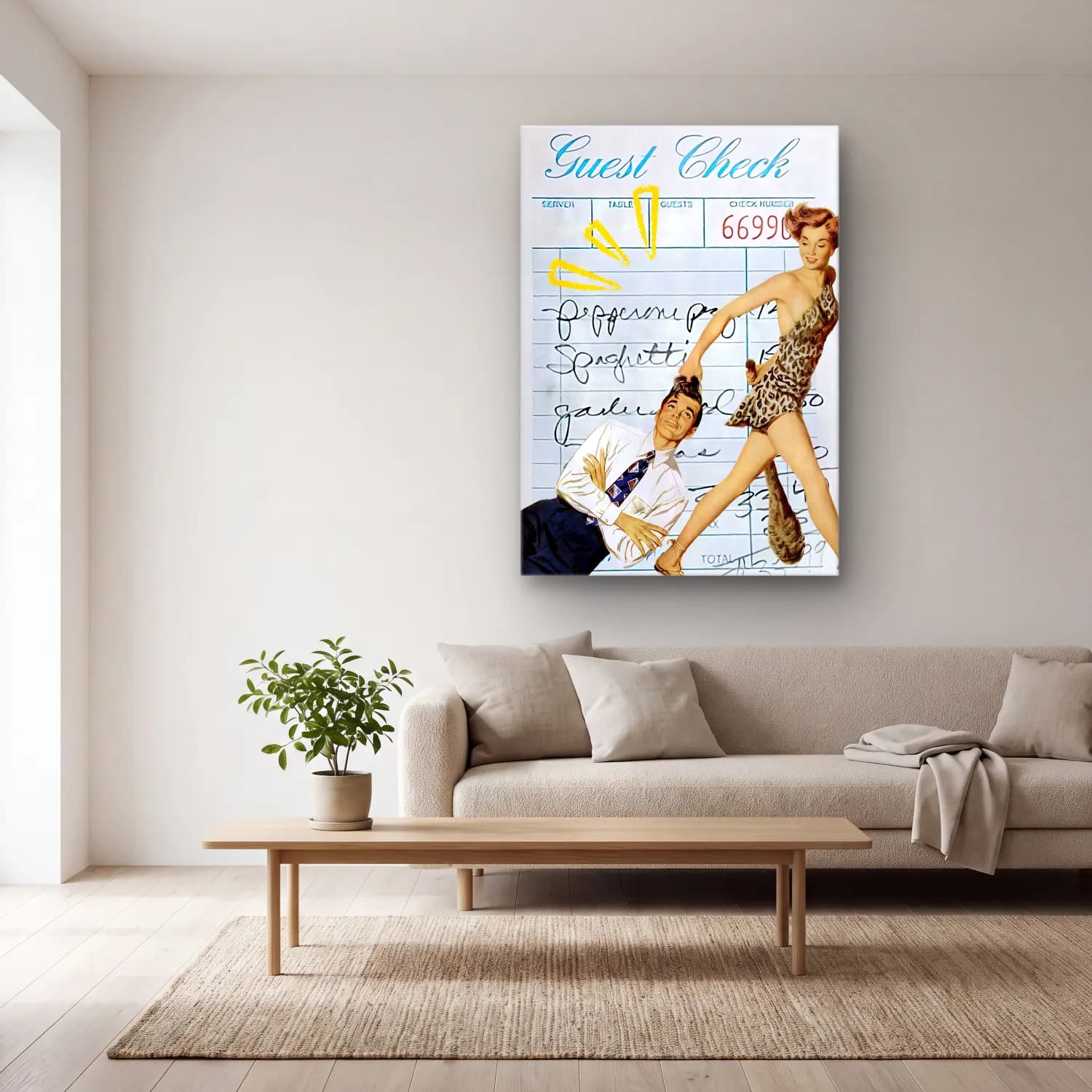 Vintage Poster Dansçılar – Siyah Beyaz Tonlar cam tablo — açık renk salonda