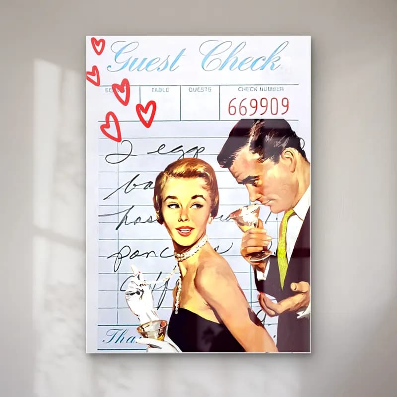 Vintage Kadeh Şarap No. 5 cam tablo — Vintage Kadeh Şarap No. 5 — vintage kadeh şarap