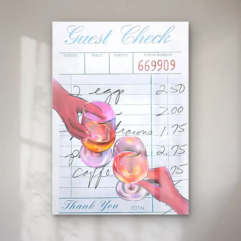 Vintage Kadeh Şarap – Pembe Tonlar cam tablo — Vintage Kadeh Şarap – Pembe Tonlar — vintage kadeh şarap
