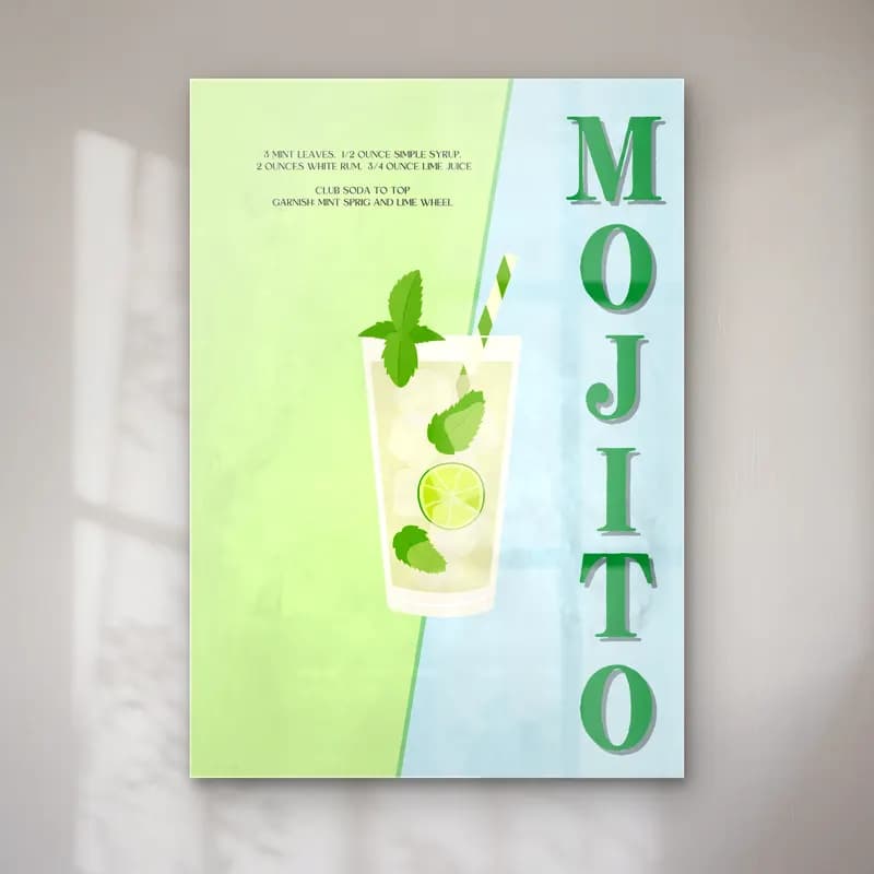 Vintage Poster Kokteyl No. 12 cam tablo — Vintage Poster Kokteyl No. 12 — vintage poster kokteyl