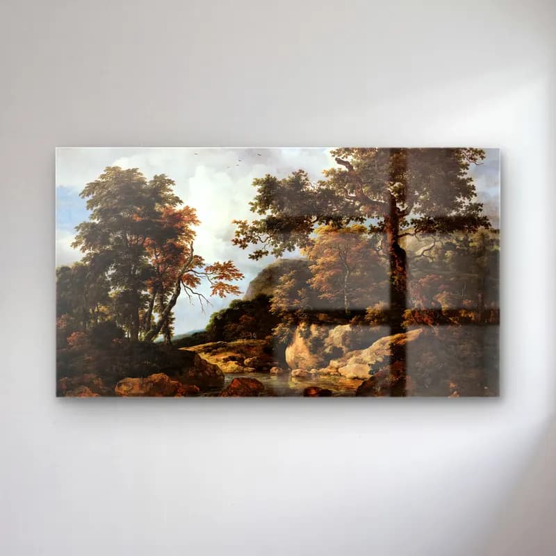 Jacob Isaackszon van Ruisdael – The Forest Stream cam tablo — Jacob Isaackszon van Ruisdael – The Forest Stream — yağlı boya kırda nehir