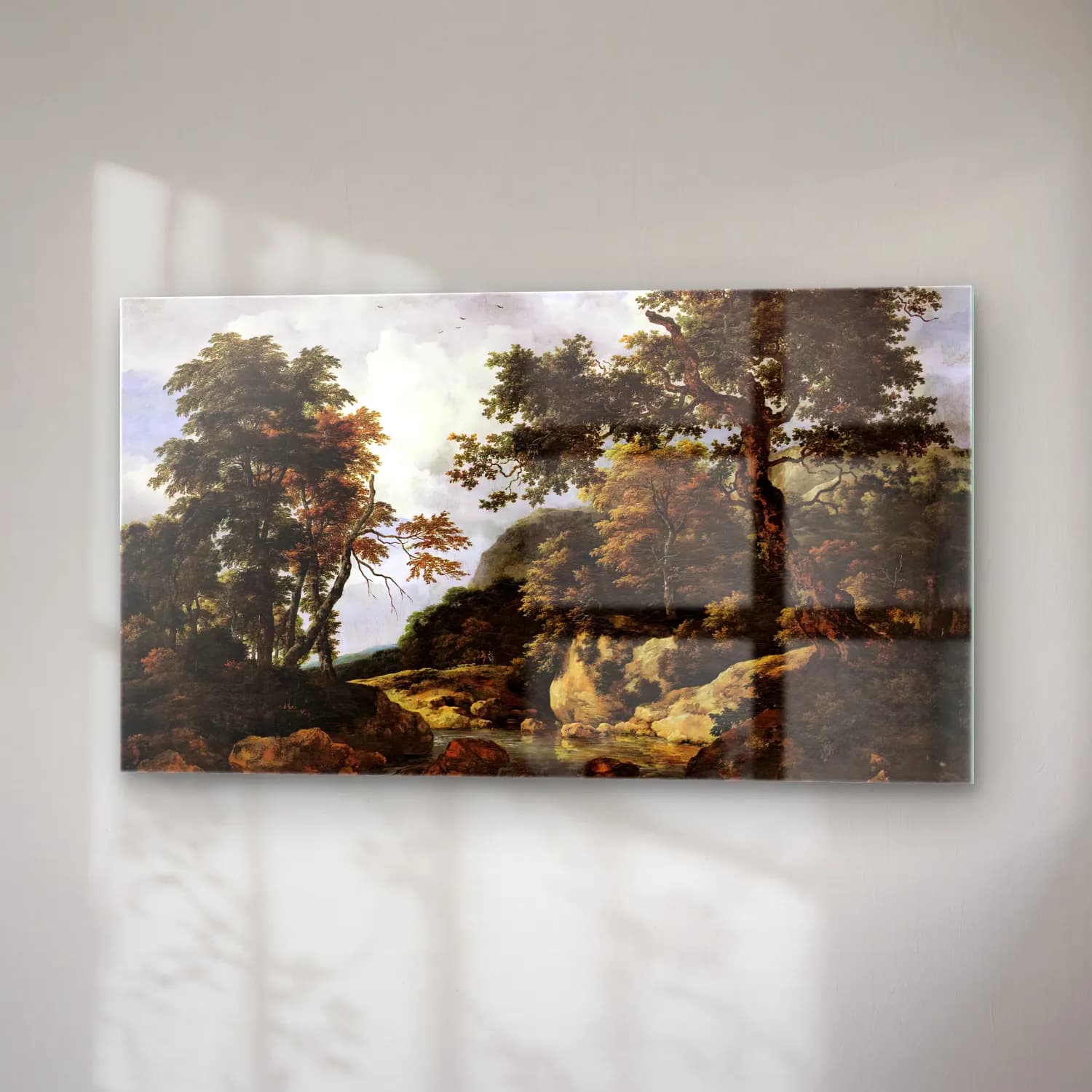 Jacob Isaackszon van Ruisdael – The Forest Stream cam tablo — sağ açıdan görünüm