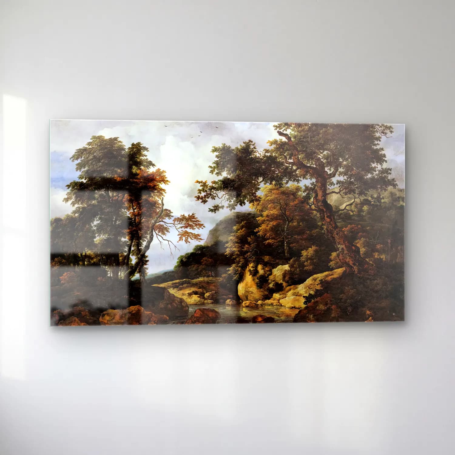 Jacob Isaackszon van Ruisdael – The Forest Stream cam tablo — sol açıdan görünüm