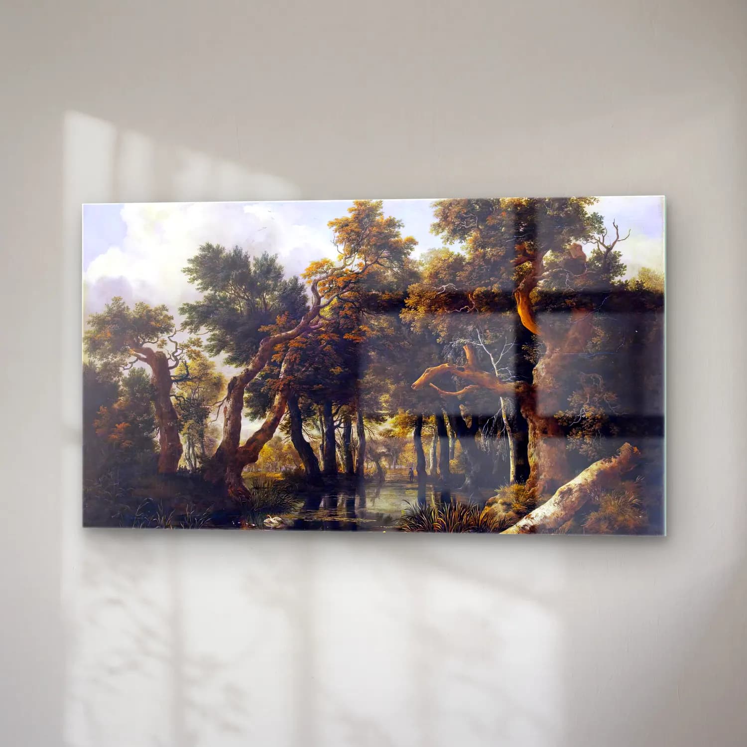 Jacob Isaackszon van Ruisdael – The Marsh in a Forest cam tablo — sağ açıdan görünüm