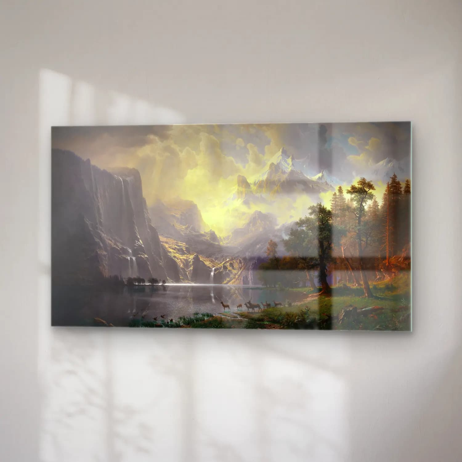 Albert Bierstadt – Among the Sierra Nevada, California cam tablo — sağ açıdan görünüm