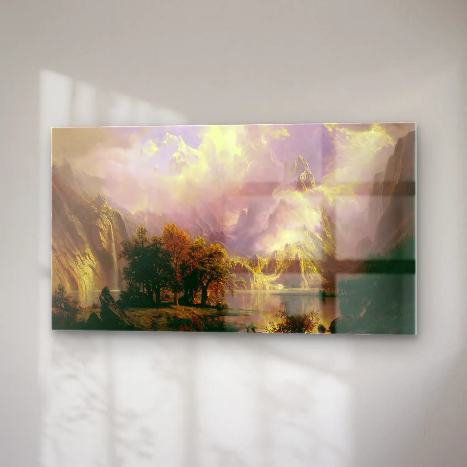 Albert Bierstadt – Rocky Mountain Landscape cam tablo — sağ açıdan görünüm
