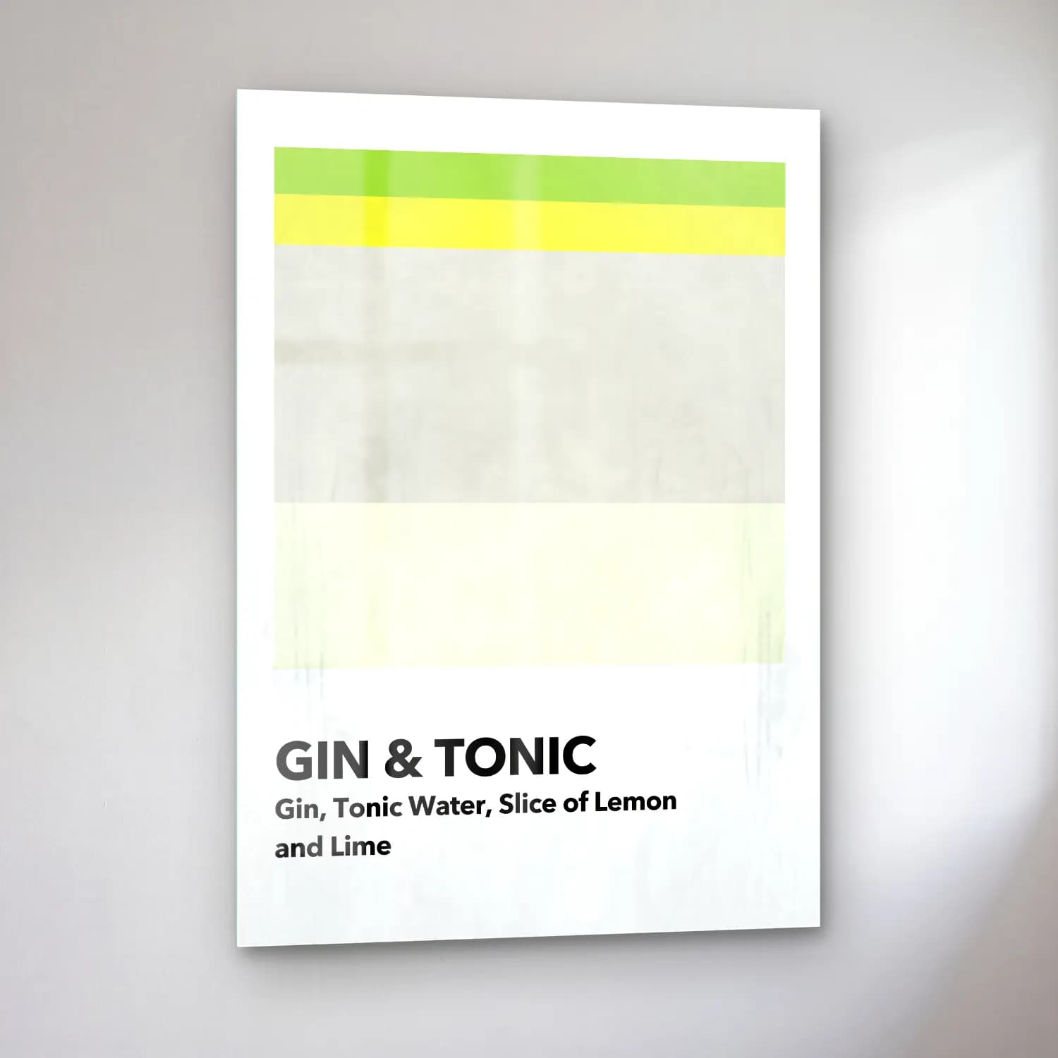 Pastel Kokteyl No. 20 cam tablo — sol açıdan görünüm
