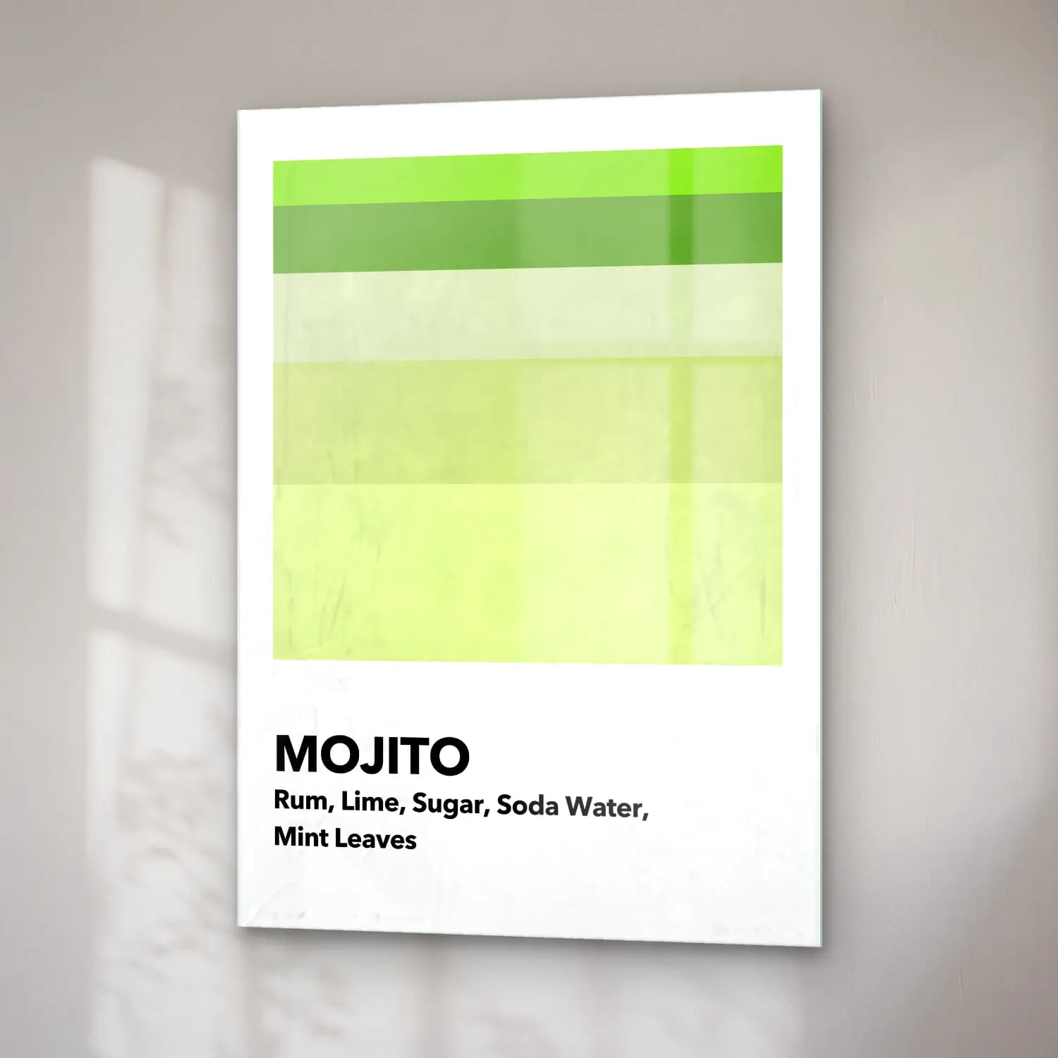 Retro Kokteyl No. 20 cam tablo — sağ açıdan görünüm