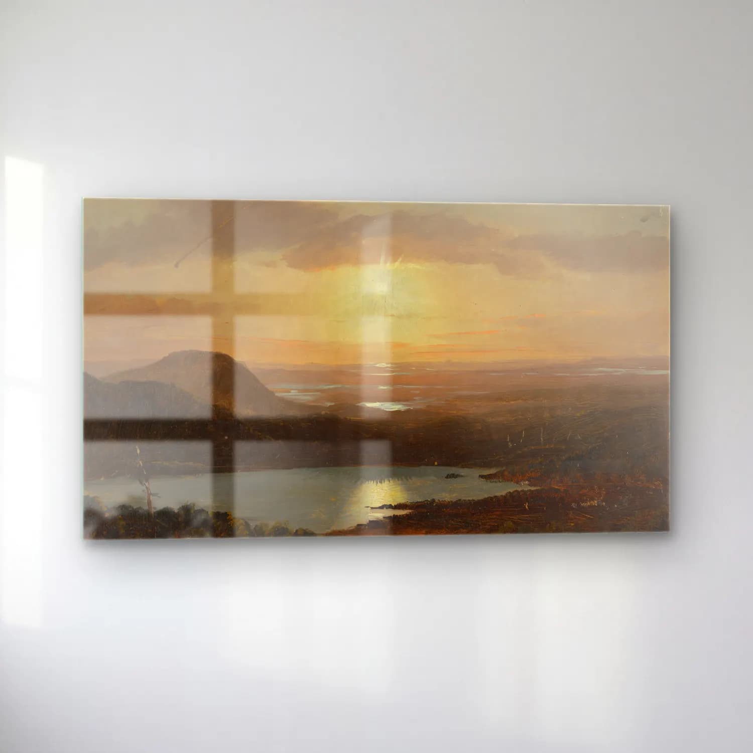 Frederic Edwin Church – Eagle Lake Viewed from Cadillac Mountain cam tablo — sol açıdan görünüm