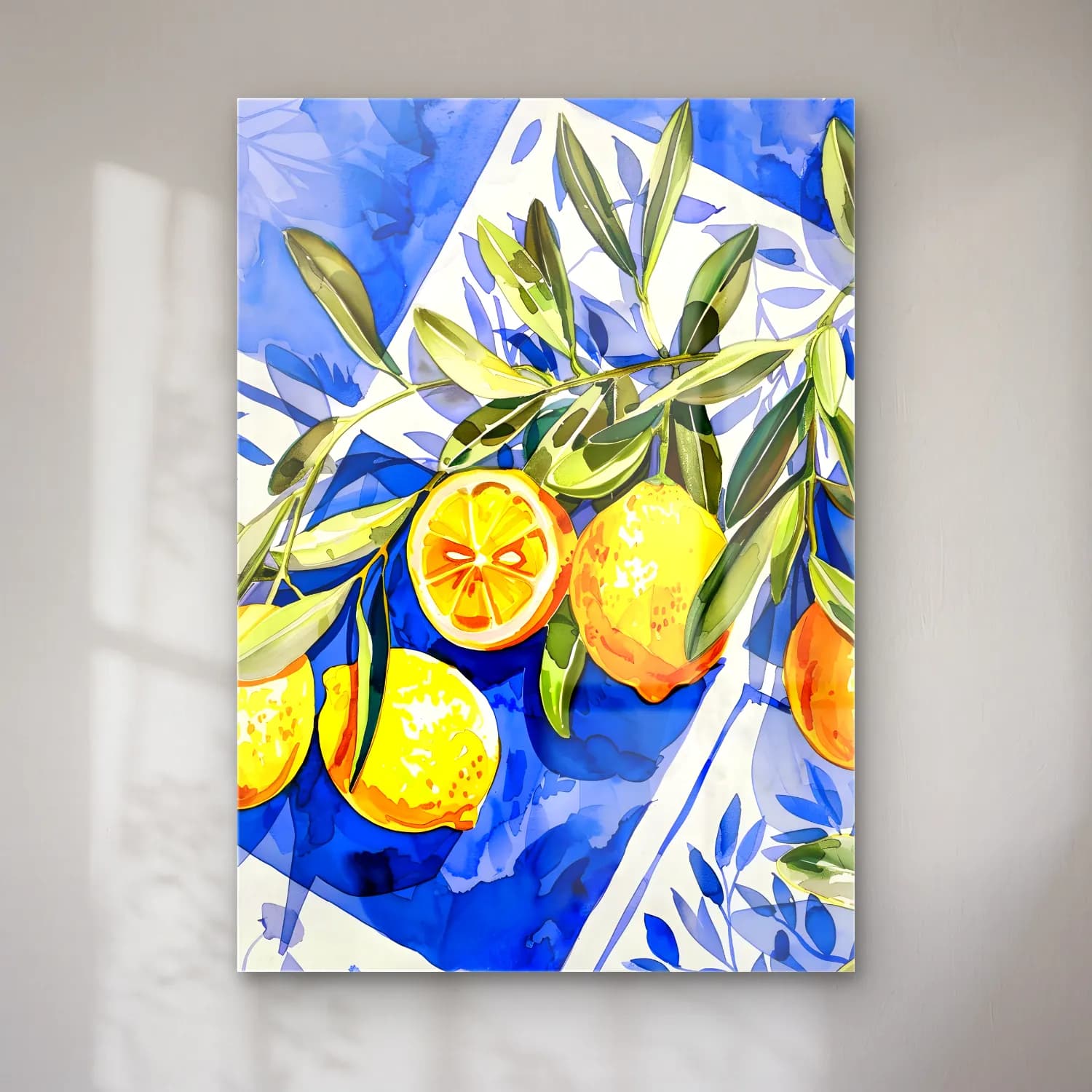Suluboya Limonlar No. 5 cam tablo — Suluboya Limonlar No. 5 — suluboya limonlar