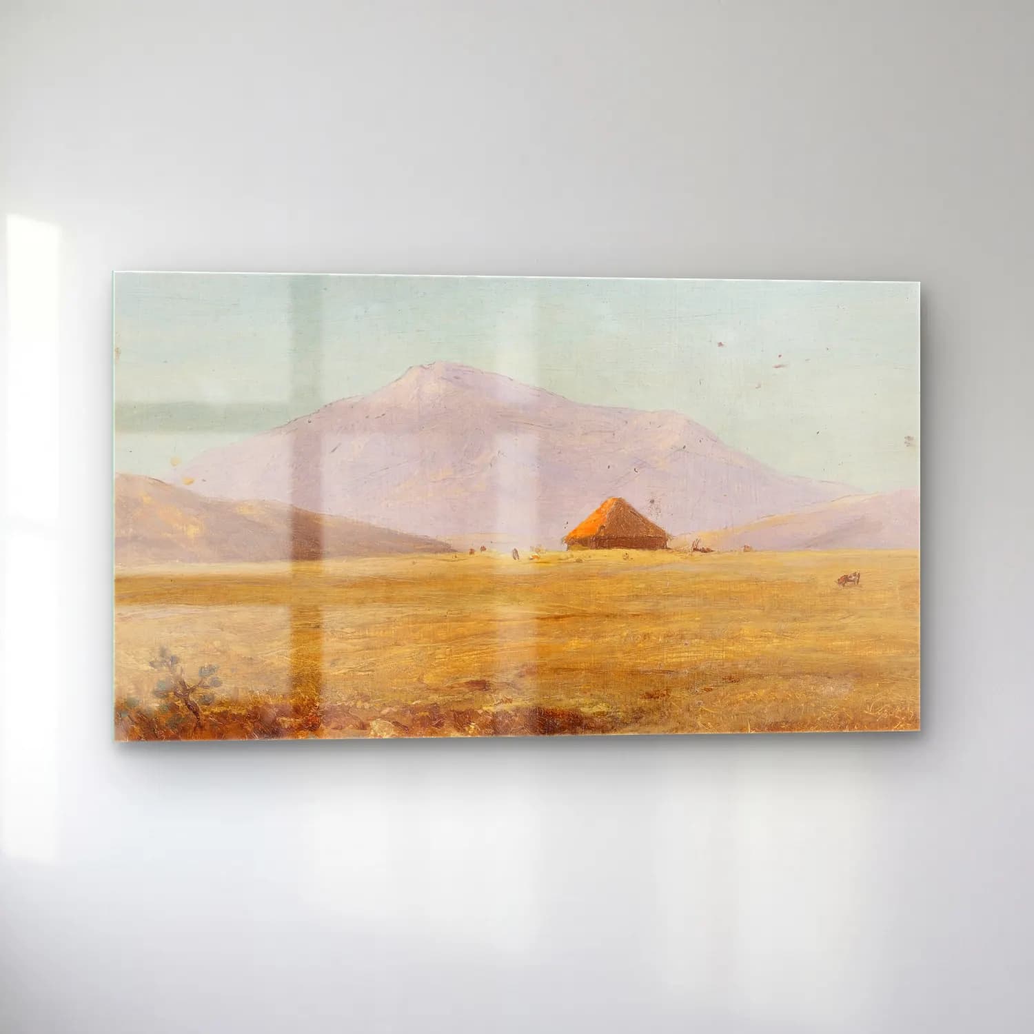 Frederic Edwin Church – Ecuador, mountain plateau with hut cam tablo — sol açıdan görünüm
