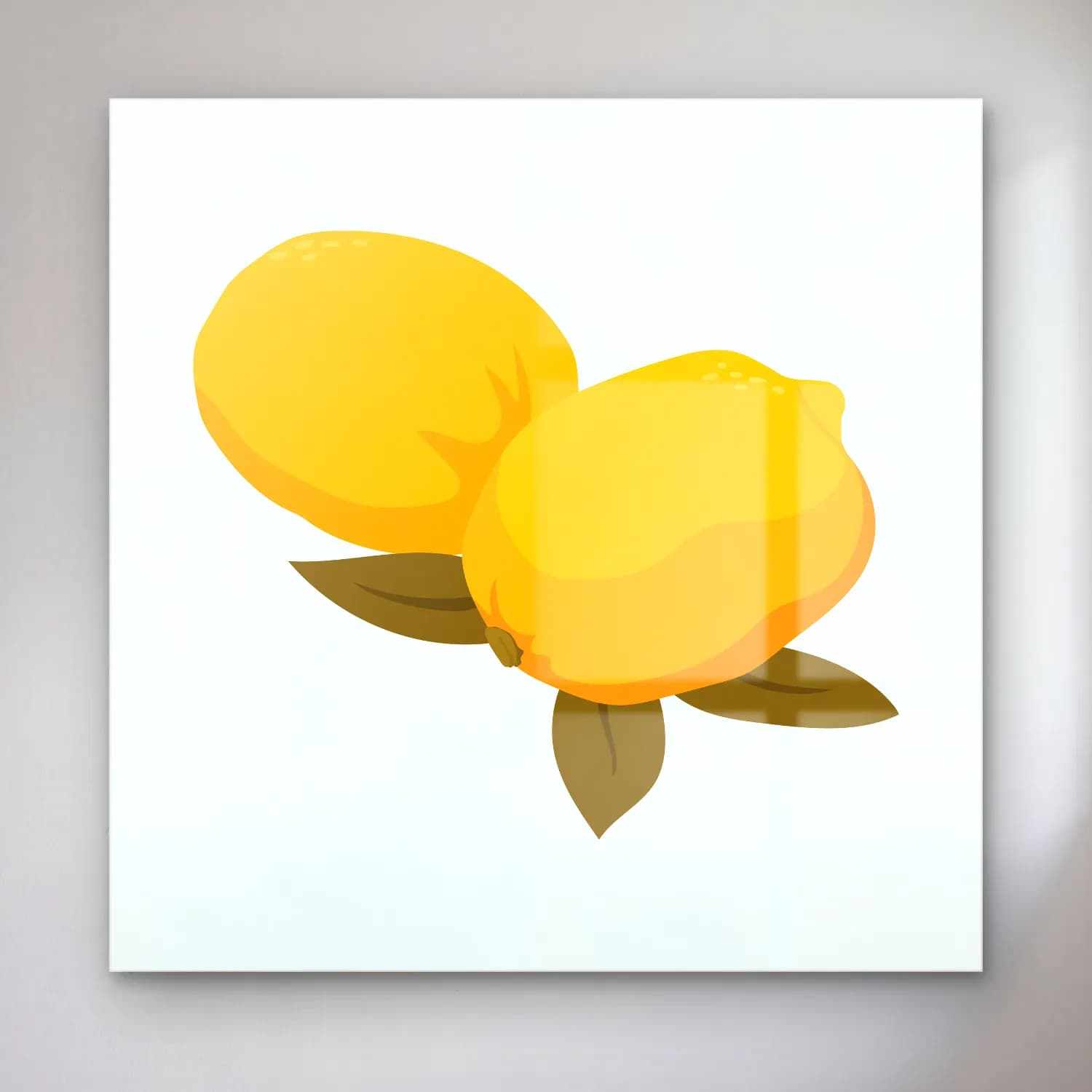 Sevimli İllüstrasyon Limonlar No. 5 cam tablo — Sevimli İllüstrasyon Limonlar No. 5 — sevimli i̇llüstrasyon limonlar