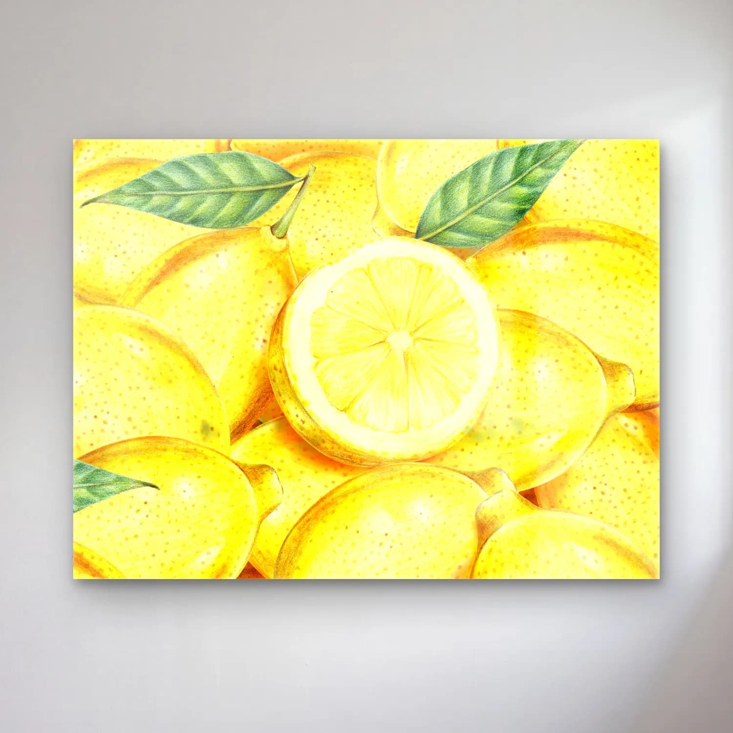 Botanik İllüstrasyon Limonlar No. 8 cam tablo — Botanik İllüstrasyon Limonlar No. 8 — botanik i̇llüstrasyon limonlar