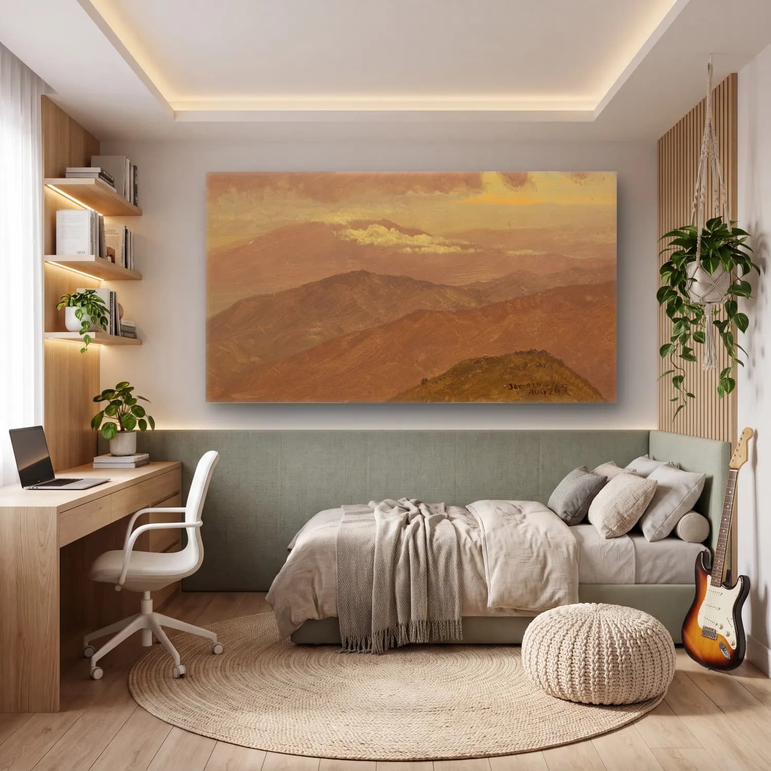 Frederic Edwin Church – Landscape III cam tablo — genç odasında