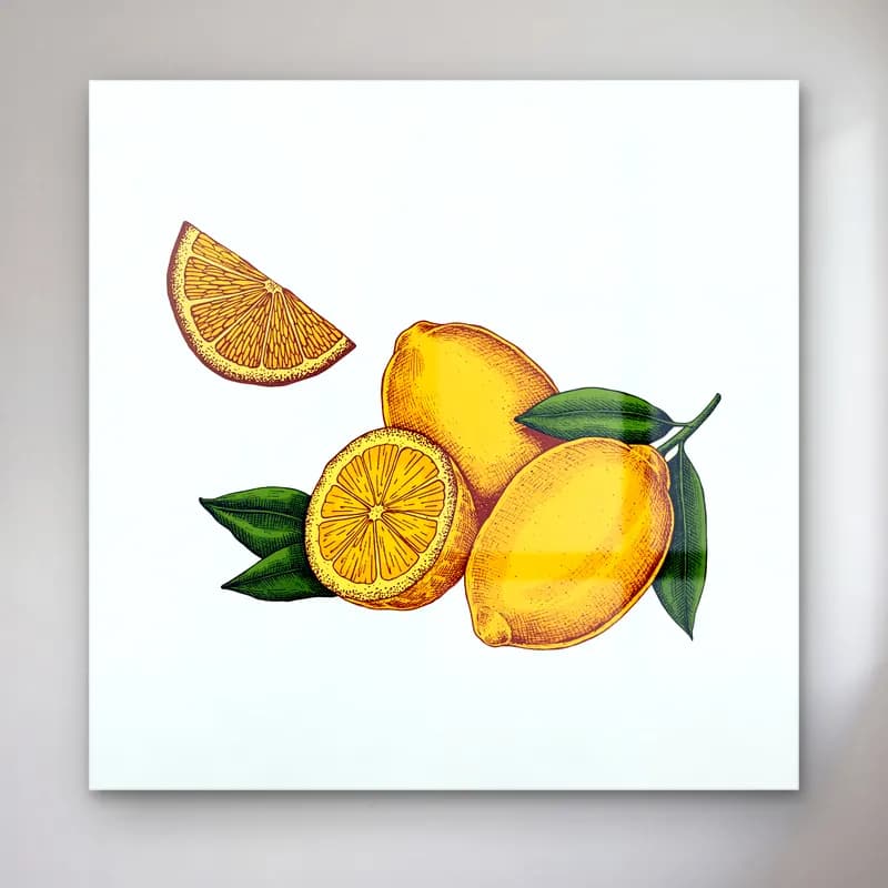 Vintage Limonlar No. 8 cam tablo — Vintage Limonlar No. 8 — vintage limonlar