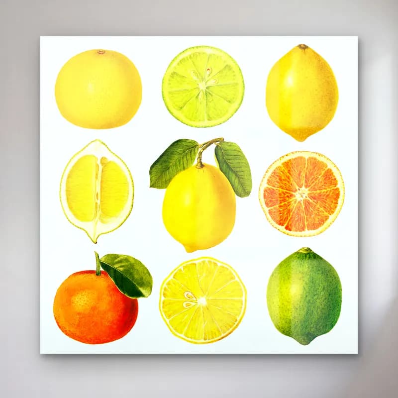 Vintage Limonlar No. 9 cam tablo — Vintage Limonlar No. 9 — vintage limonlar