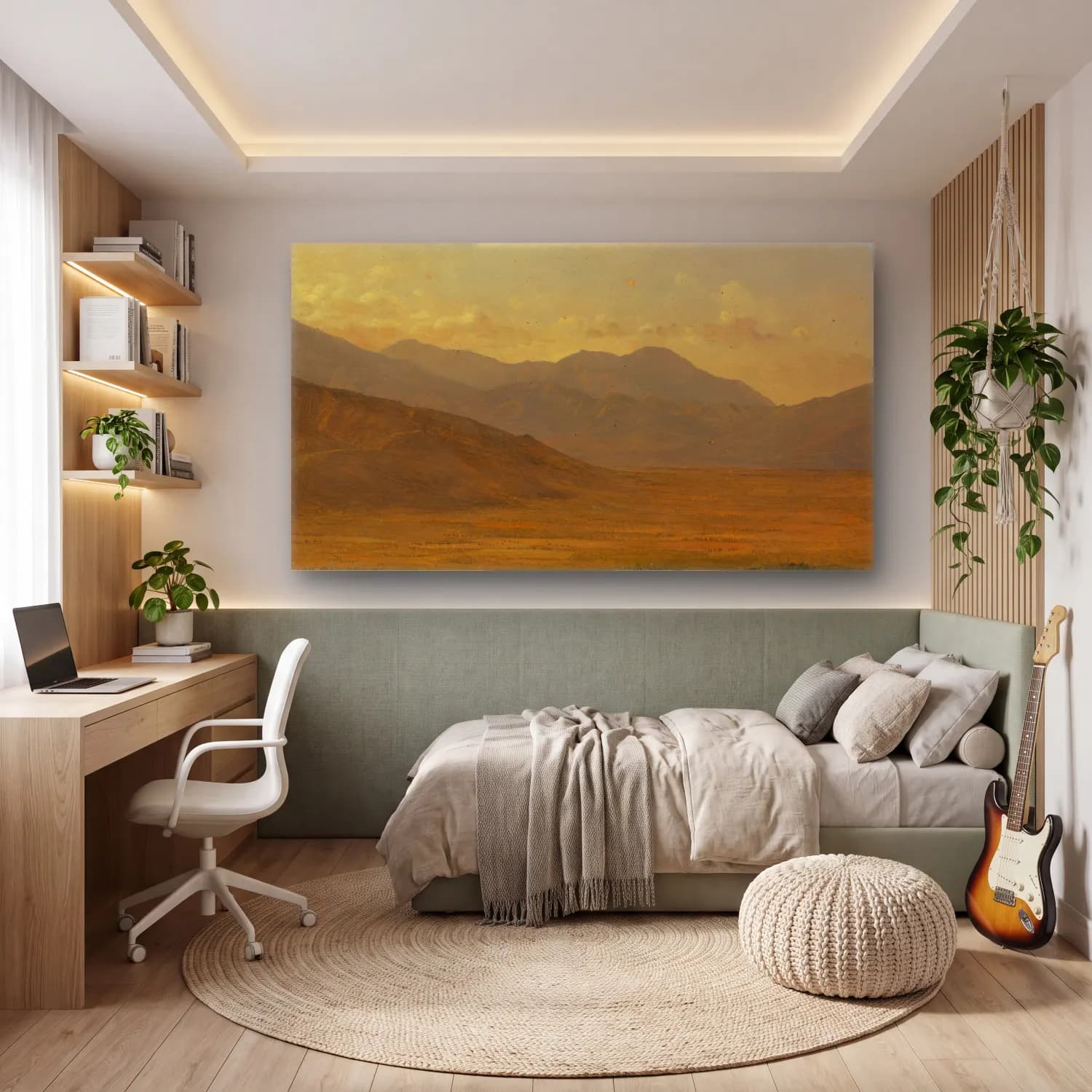 Frederic Edwin Church – Landscape VII cam tablo — genç odasında
