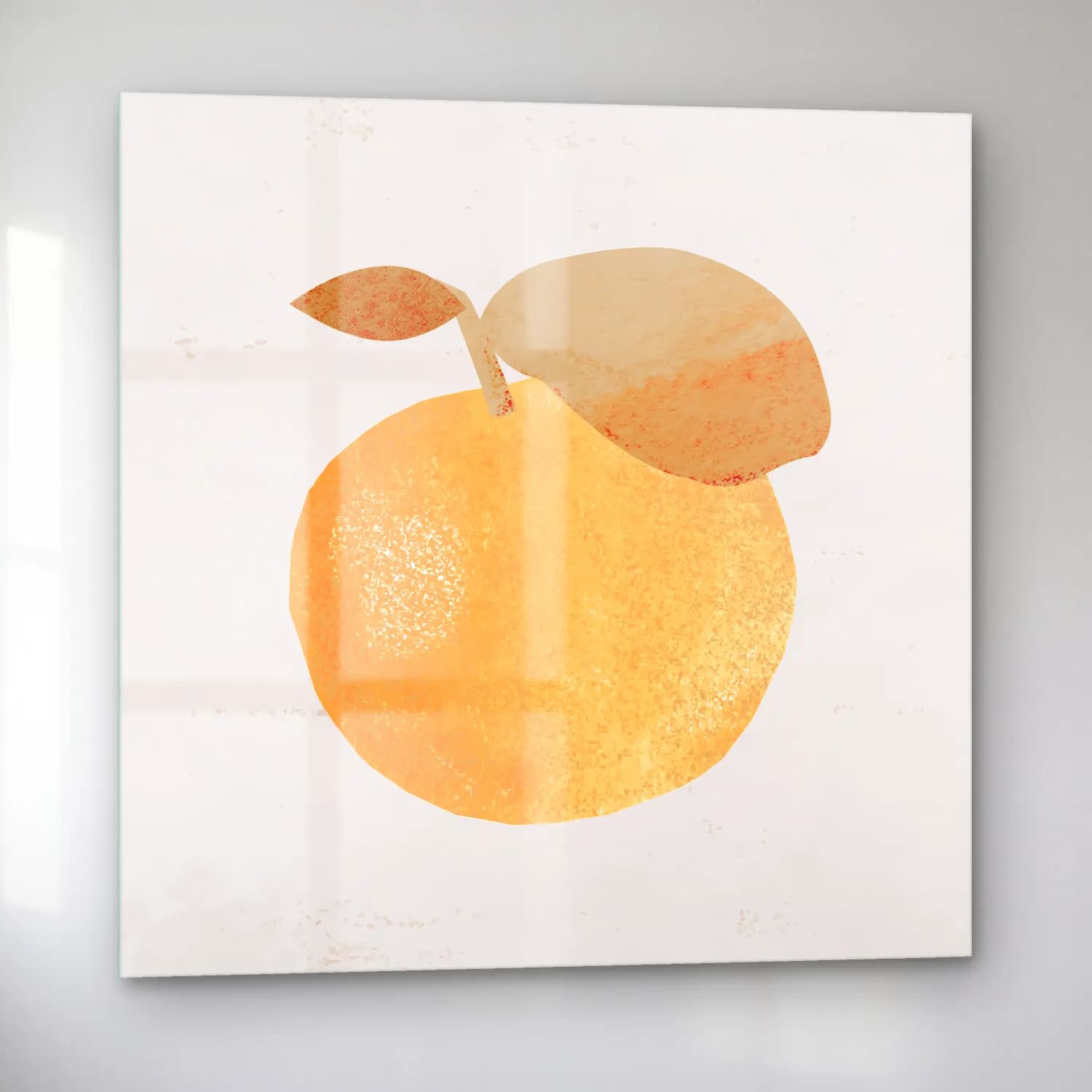 Pastel Portakallar No. 7 cam tablo — sol açıdan görünüm