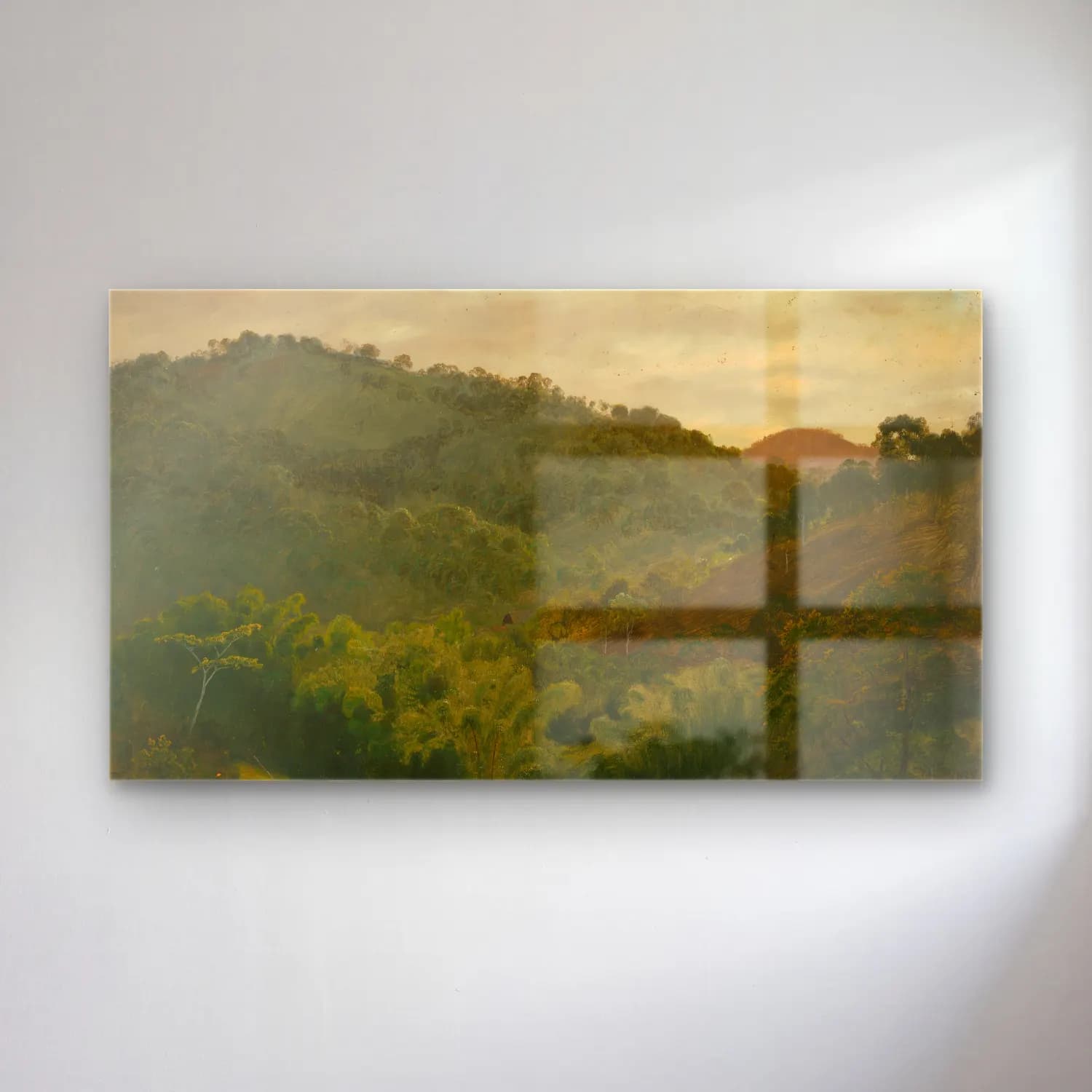 Frederic Edwin Church – Landscape from Jamaica, West Indies cam tablo — Frederic Edwin Church – Landscape from Jamaica, West Indies — yağlı boya yeşil tepeler