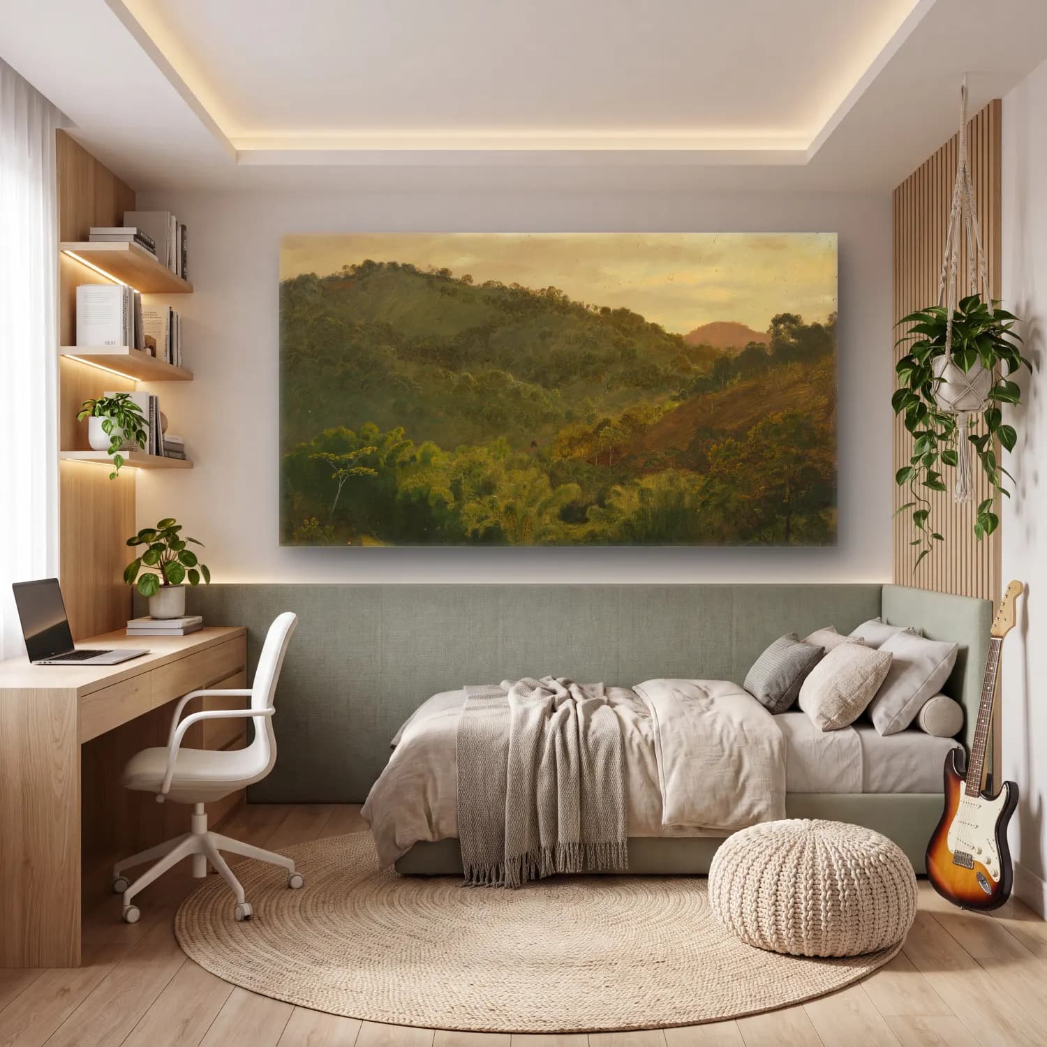 Frederic Edwin Church – Landscape from Jamaica, West Indies cam tablo — genç odasında