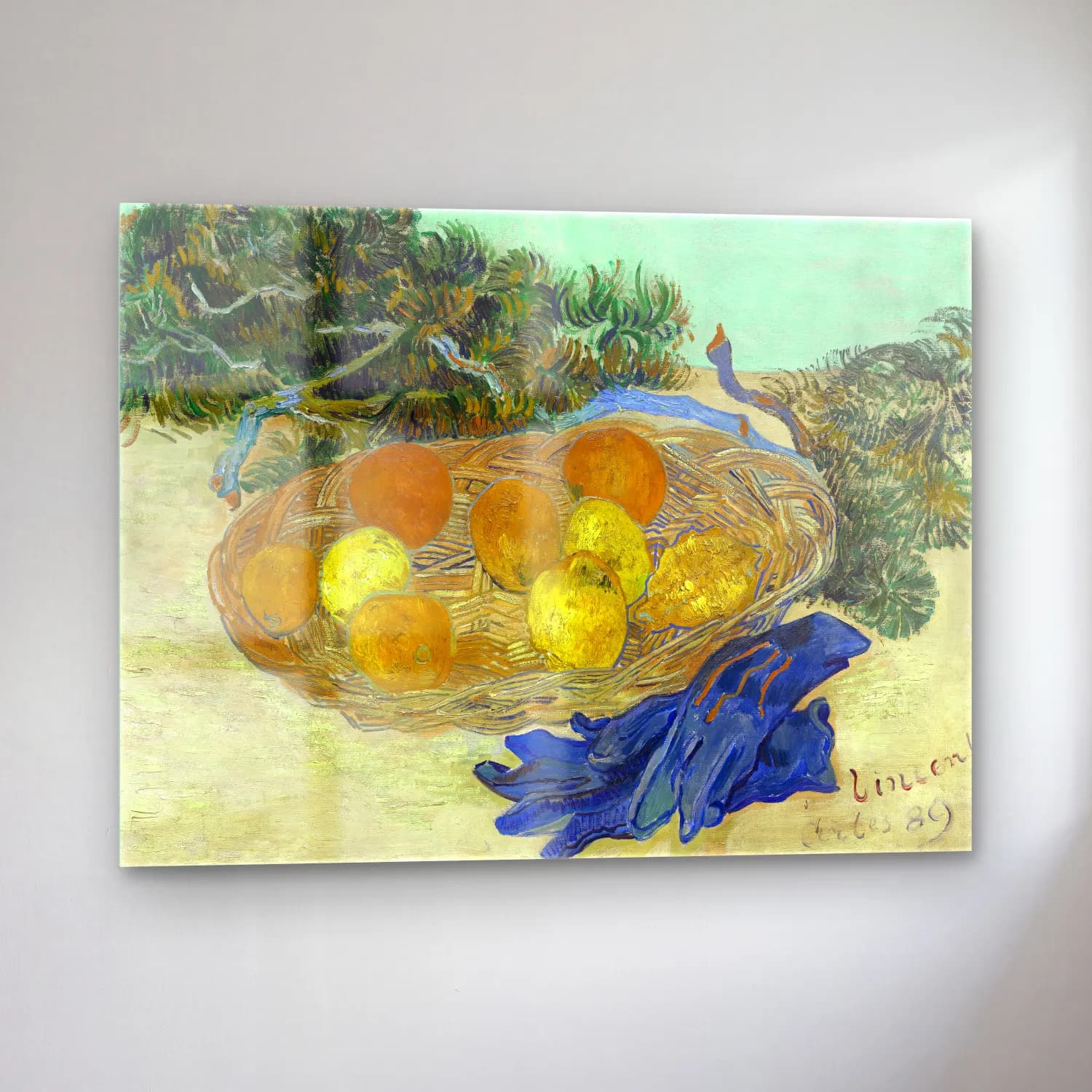 Empresyonist Limonlar – Sarı Tonlar cam tablo — sol açıdan görünüm