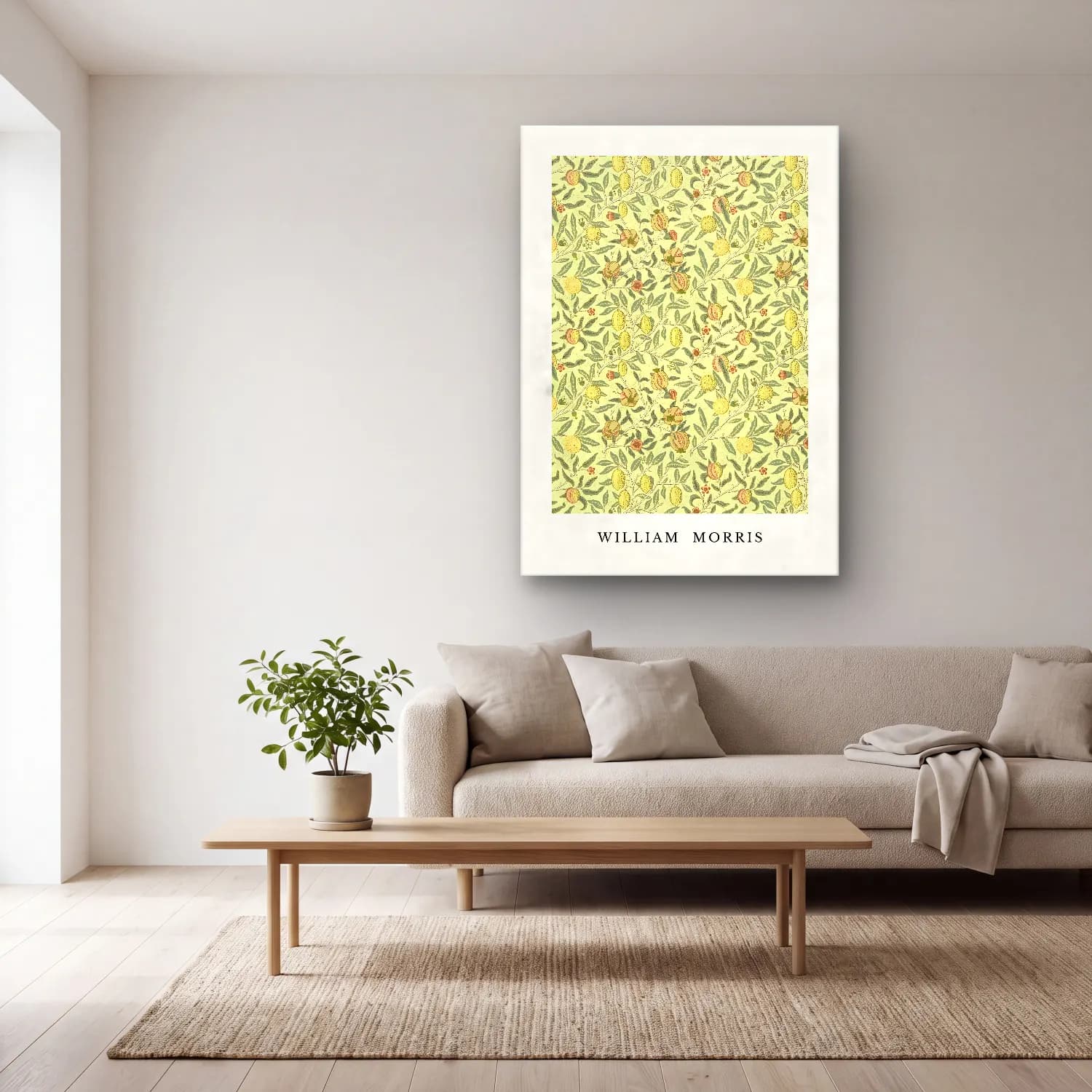 Pastel Çiçek Deseni No. 228 cam tablo — açık renk salonda