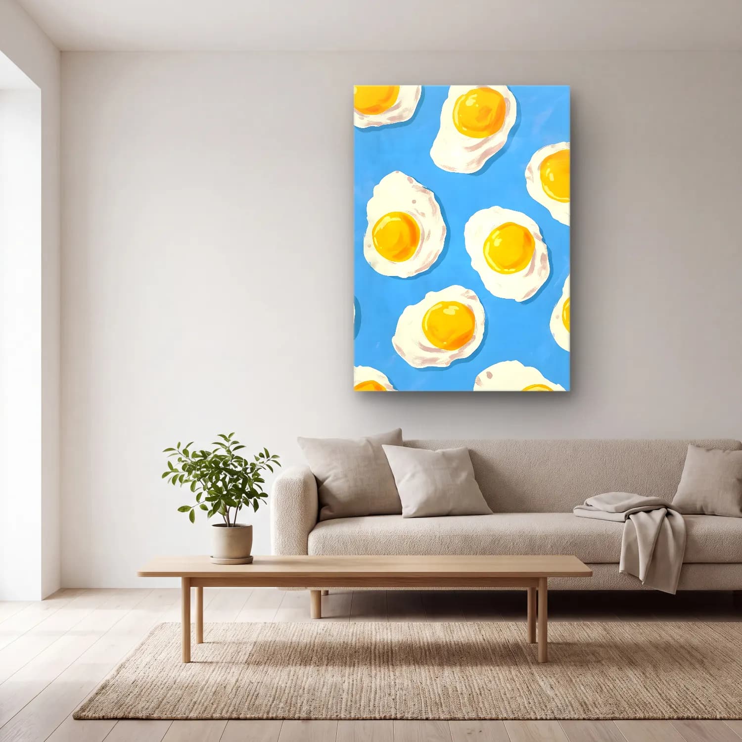 Pastel Portakallar – Sarı Tonlar cam tablo — açık renk salonda