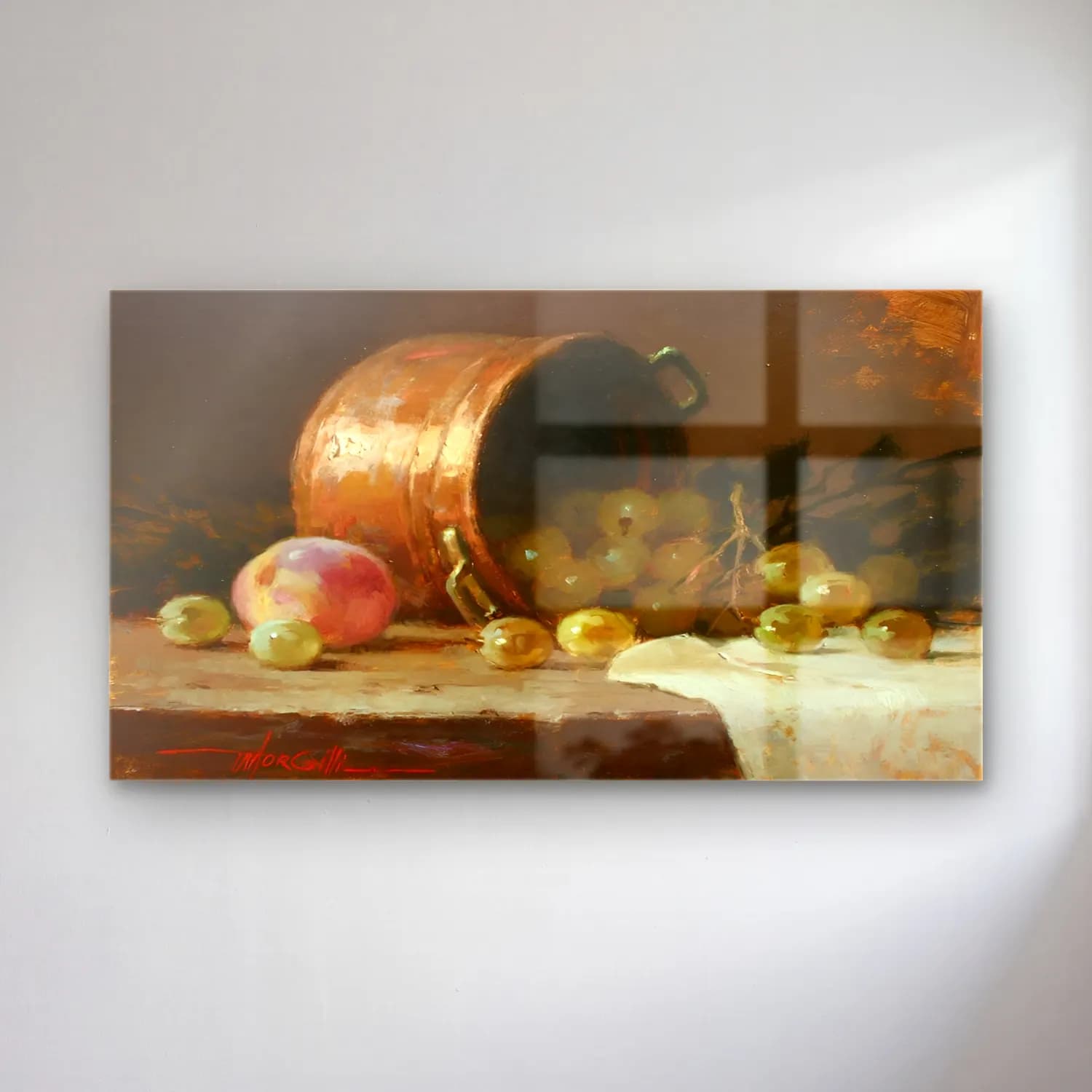 Yağlı Boya Üzümler – Pastel Tonlar cam tablo — Yağlı Boya Üzümler – Pastel Tonlar — yağlı boya üzümler