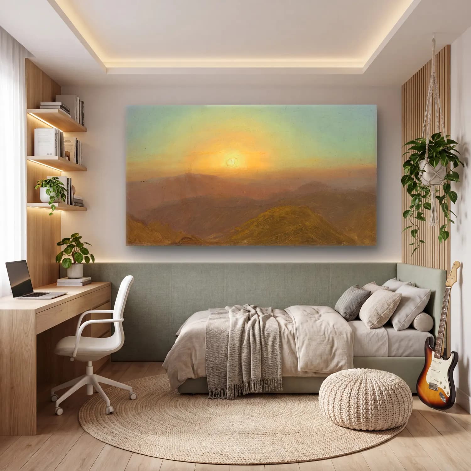 Frederic Edwin Church – Morning Landscape cam tablo — genç odasında