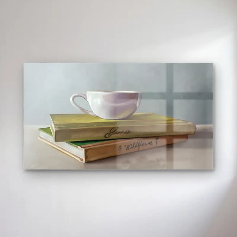 Yağlı Boya Çay Fincanı No. 6 cam tablo — Yağlı Boya Çay Fincanı No. 6 — yağlı boya çay fincanı