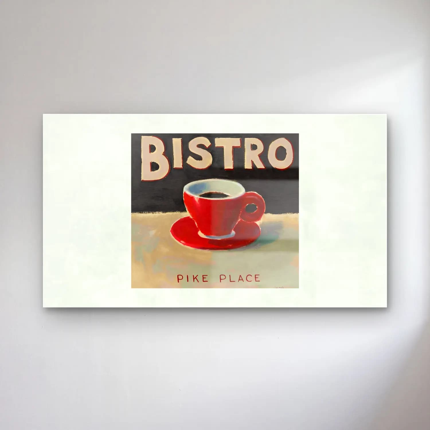 Vintage Poster Kahve Fincanı – Kırmızı Tonlar cam tablo — Vintage Poster Kahve Fincanı – Kırmızı Tonlar — vintage poster kahve fincanı