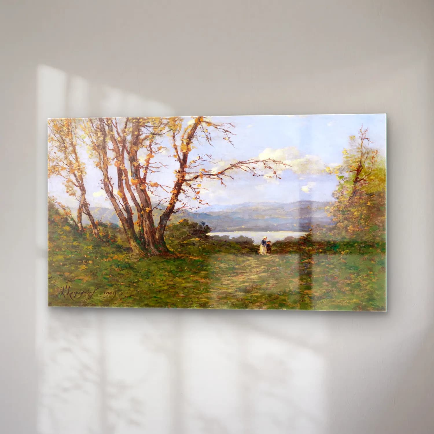 Henri-Joseph Harpignies – A Landscape cam tablo — sağ açıdan görünüm
