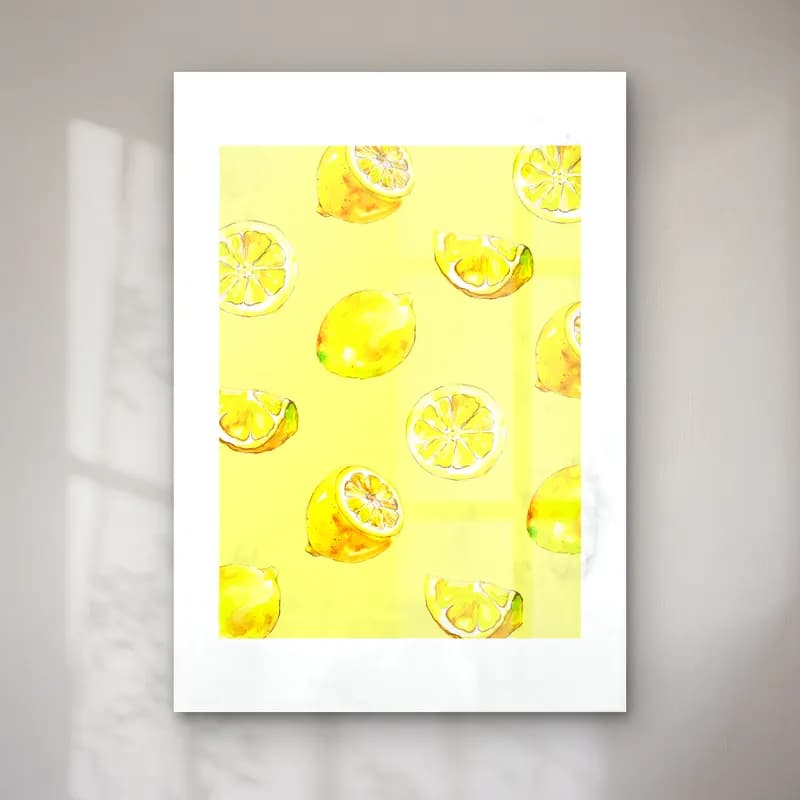 Pastel Limonlar No. 4 cam tablo — Pastel Limonlar No. 4 — pastel limonlar