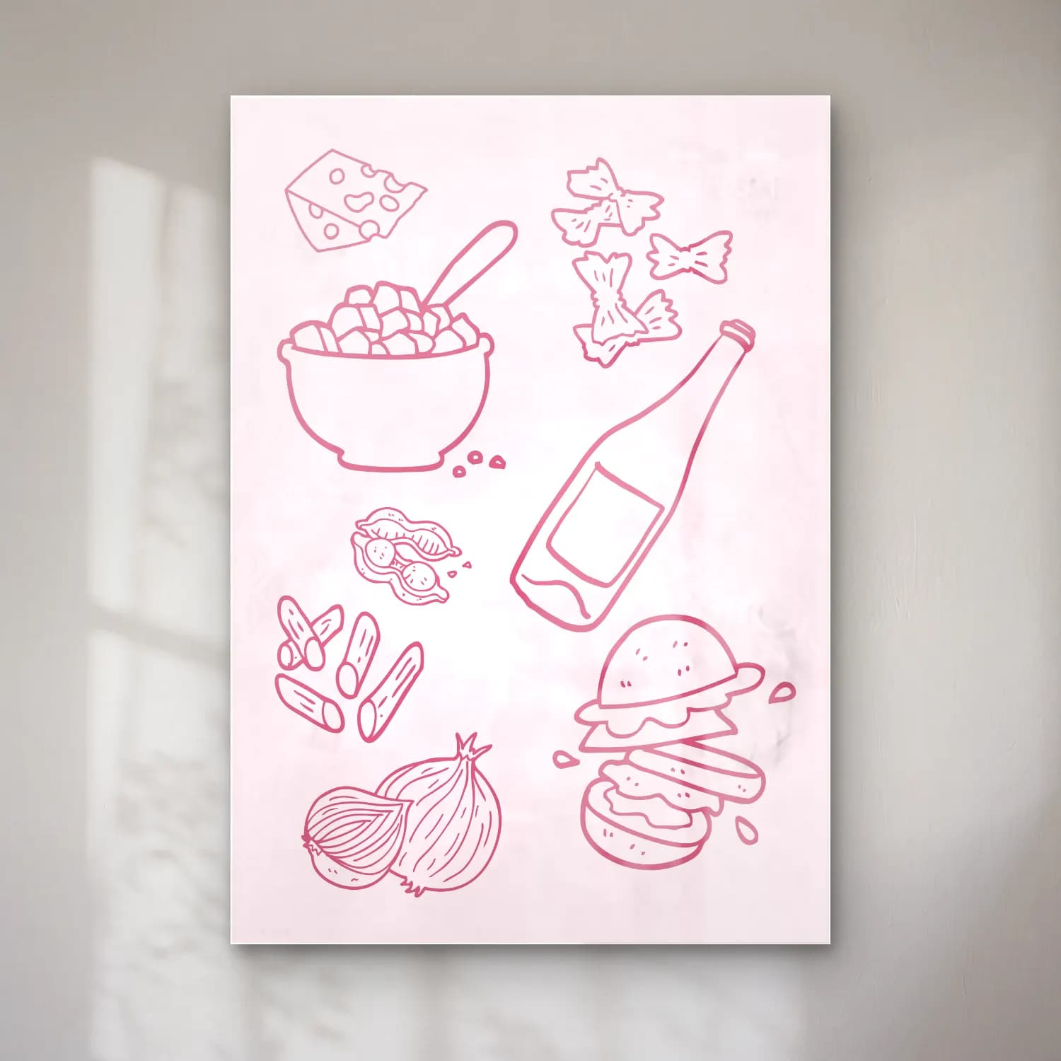 Pastel Makarna No. 5 cam tablo — Pastel Makarna No. 5 — pastel makarna