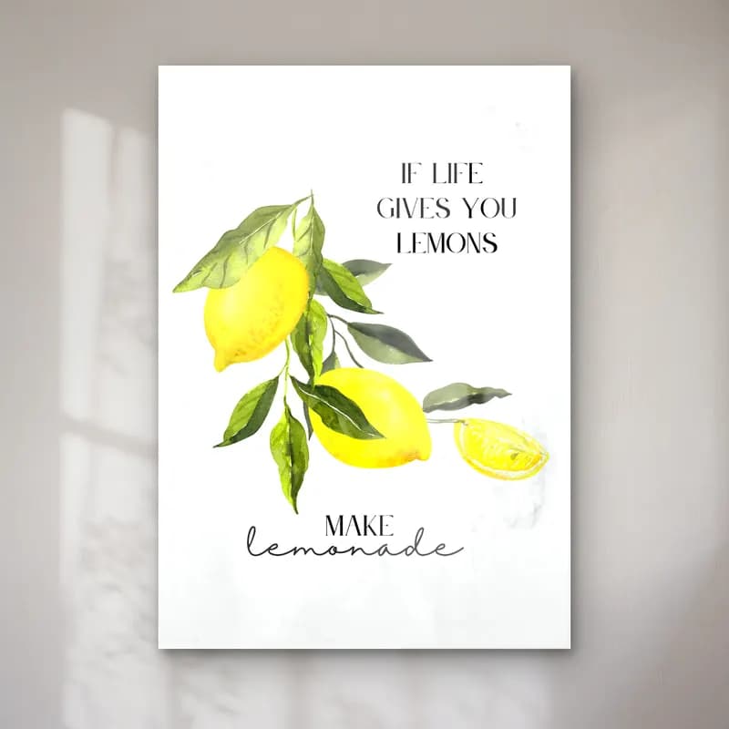 Botanik İllüstrasyon Limonlar No. 4 cam tablo — Botanik İllüstrasyon Limonlar No. 4 — botanik i̇llüstrasyon limonlar