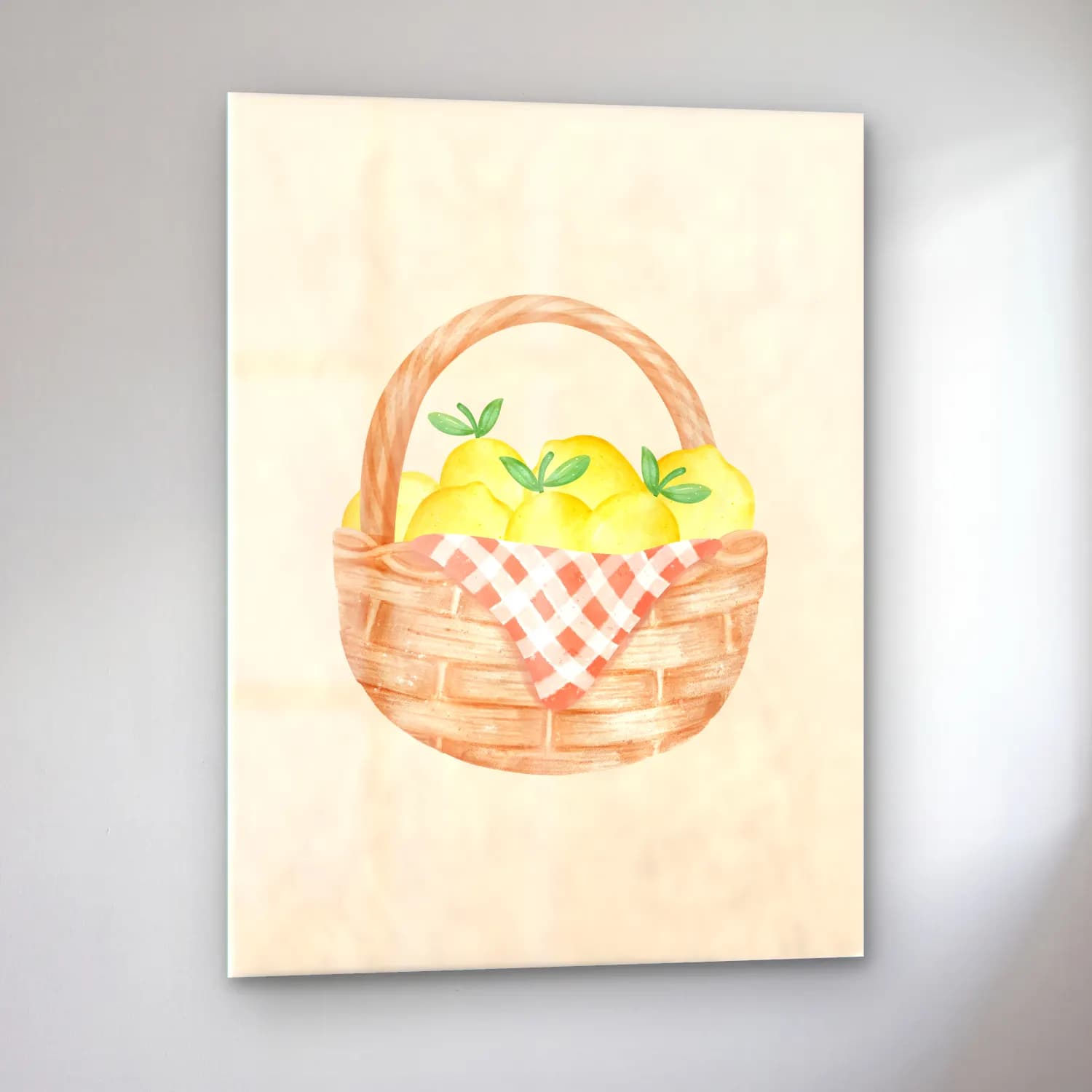 Vintage Sepette Mantarlar – Sarı Tonlar cam tablo — sol açıdan görünüm