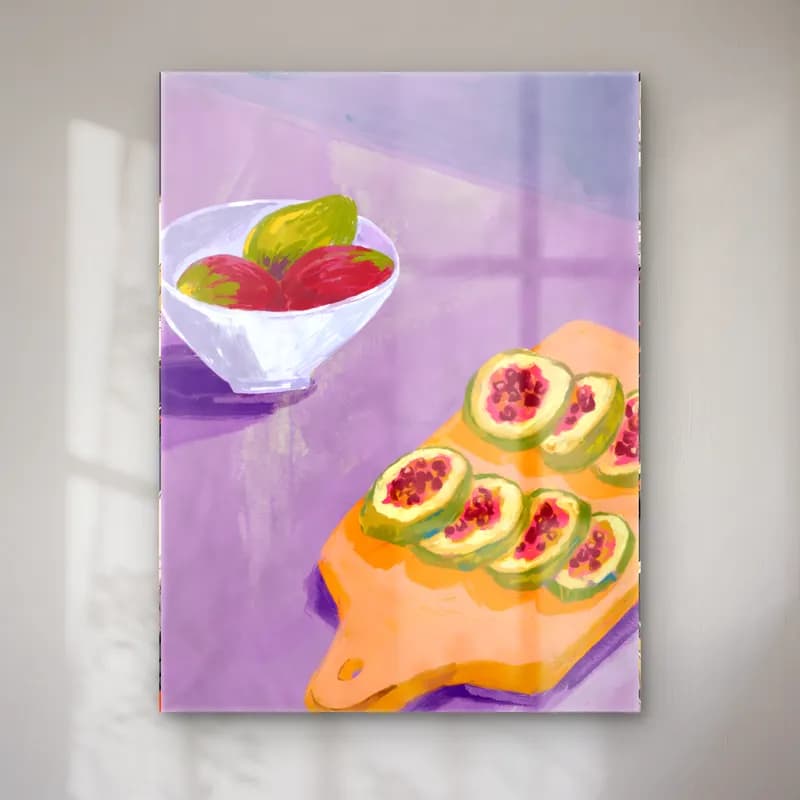 Empresyonist İncirler – Pastel Tonlar cam tablo — Empresyonist İncirler – Pastel Tonlar — empresyonist i̇ncirler